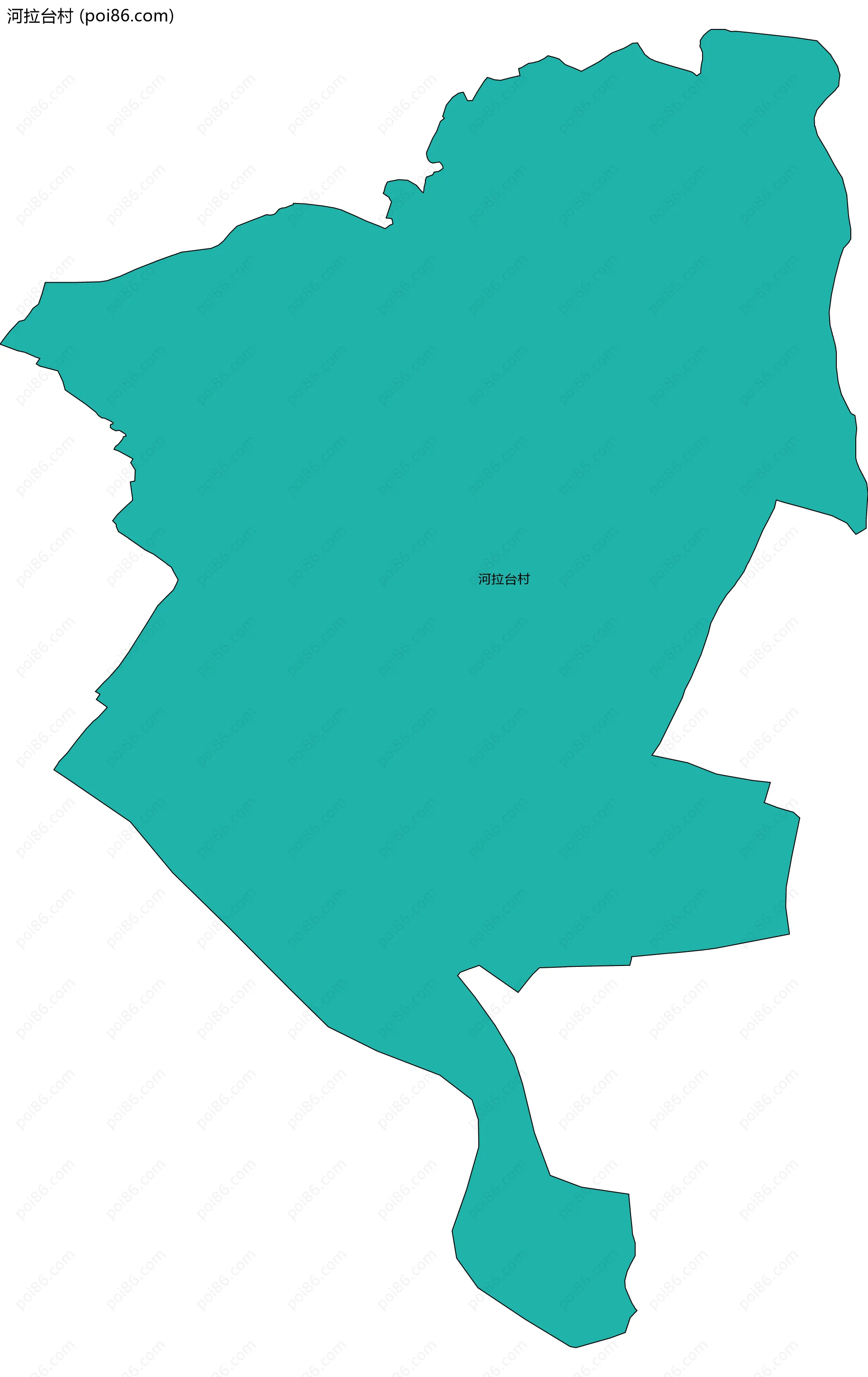 河拉台村边界地图