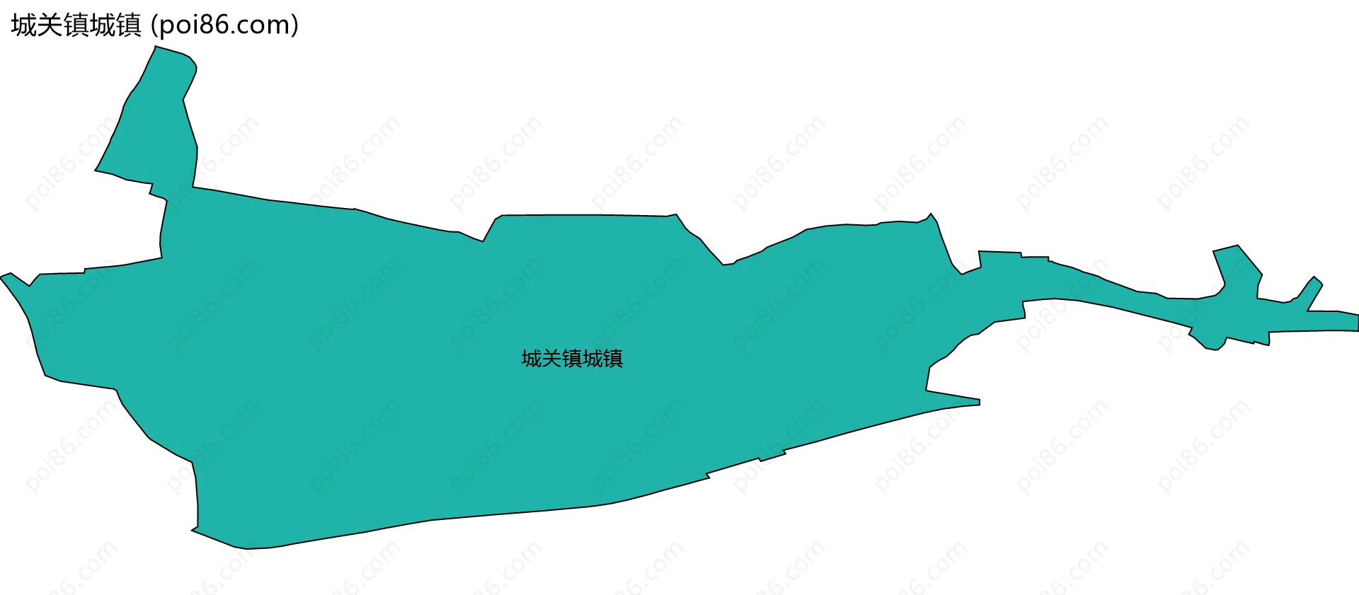 城关镇城镇边界地图