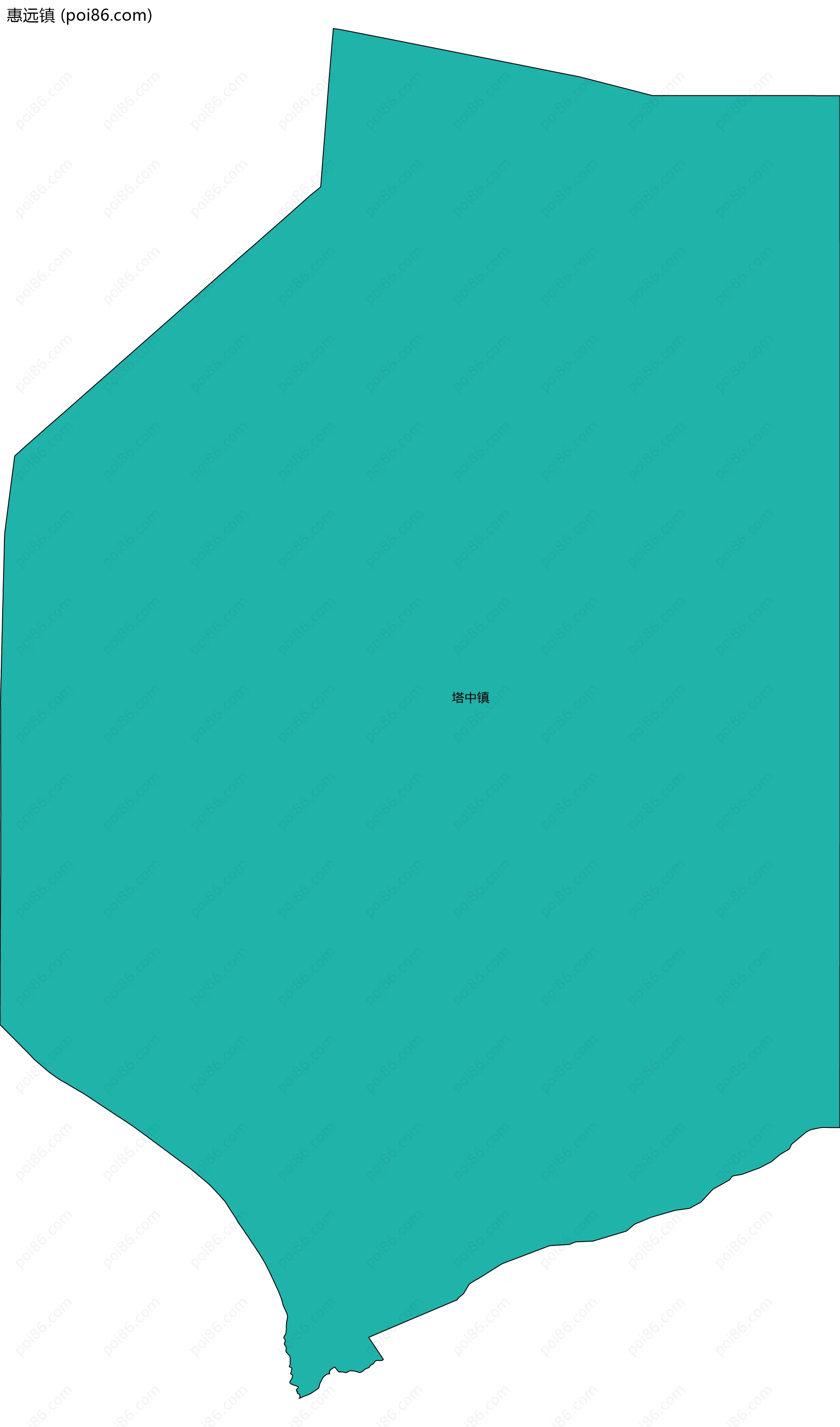 惠远镇边界地图(五级行政区划)