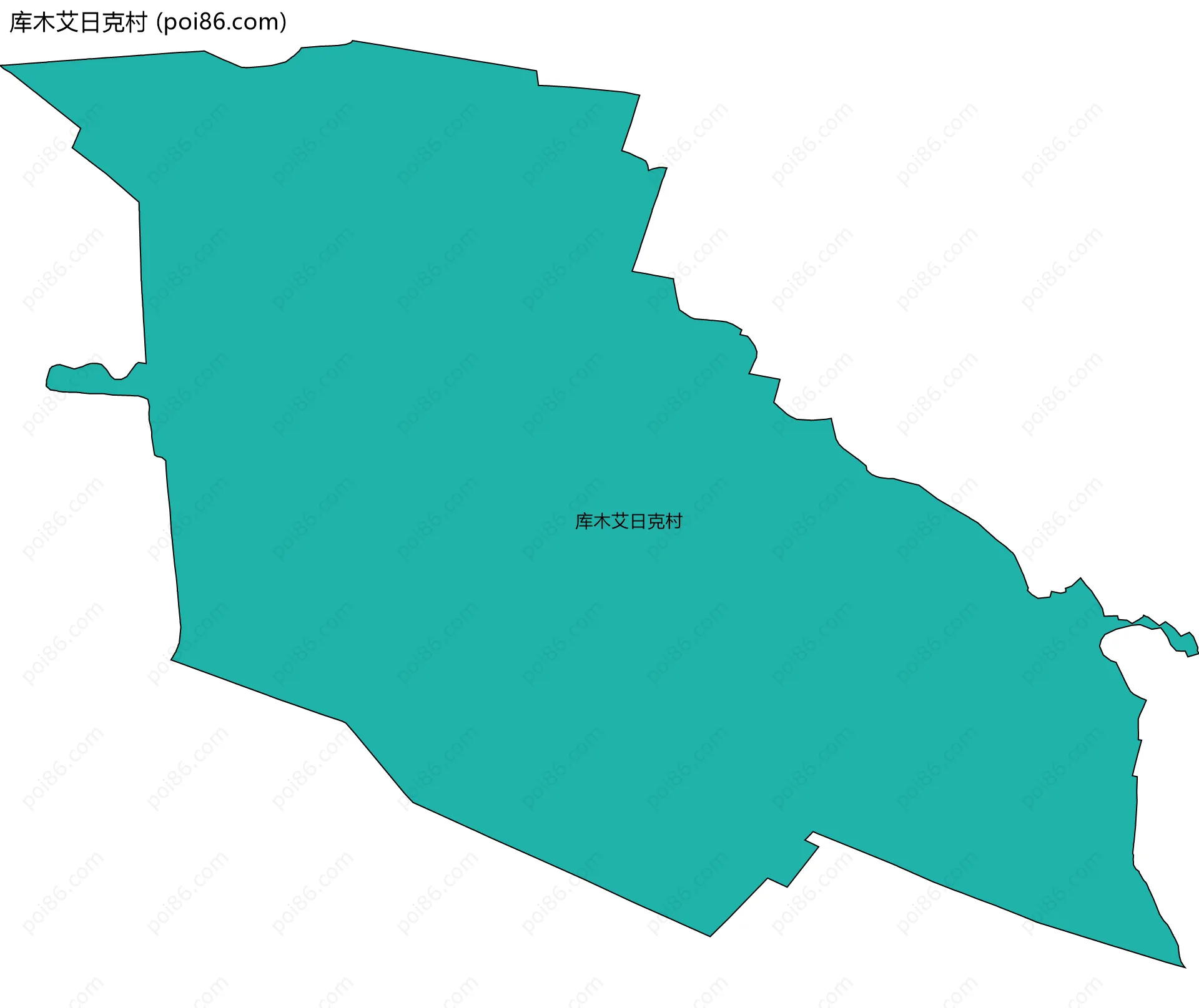 库木艾日克村边界地图
