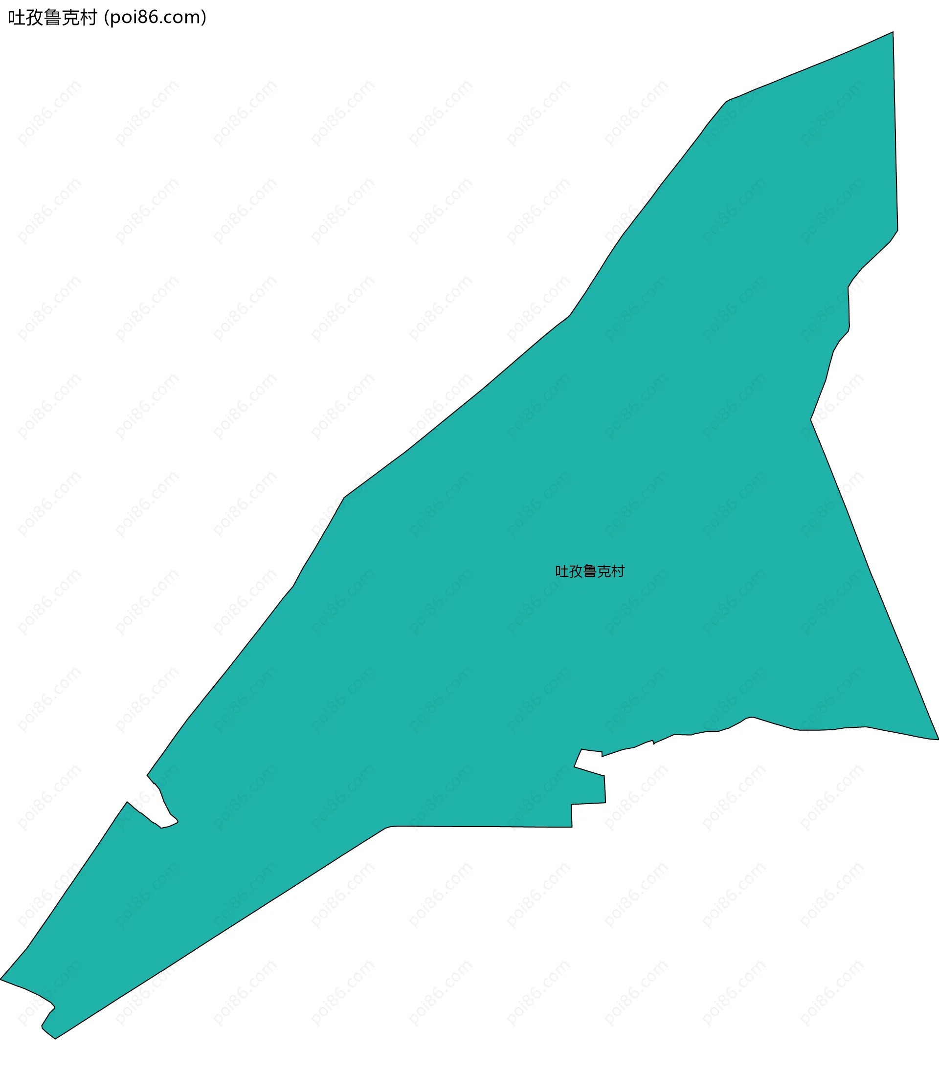 吐孜鲁克村边界地图