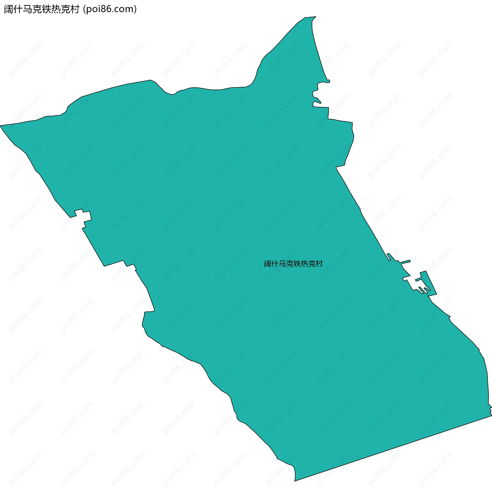 阔什马克铁热克村边界地图