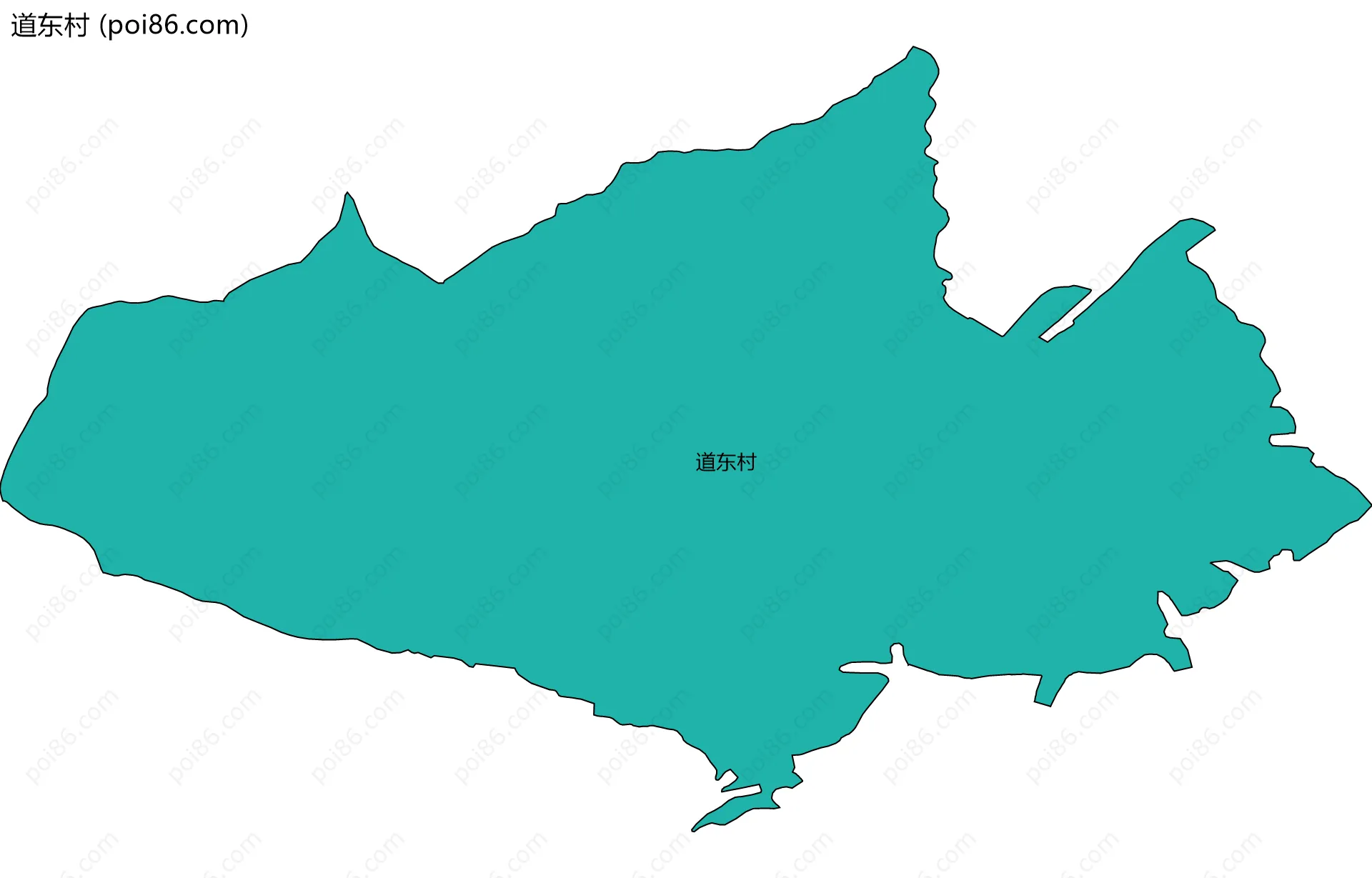 道东村边界地图