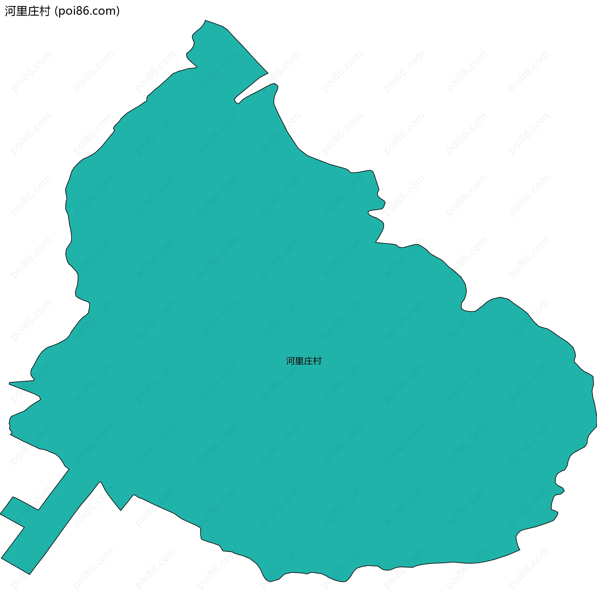 河里庄村边界地图