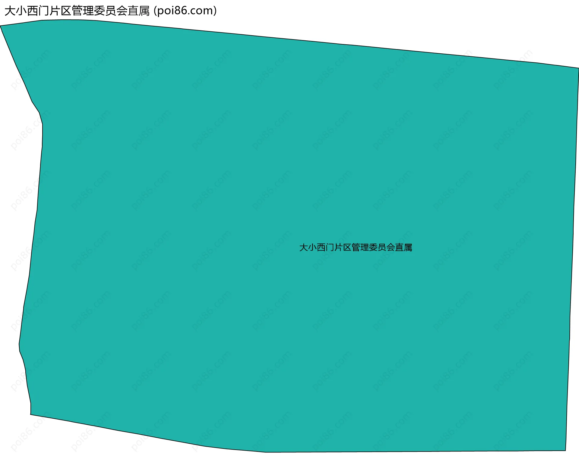 大小西门片区管理委员会直属边界地图
