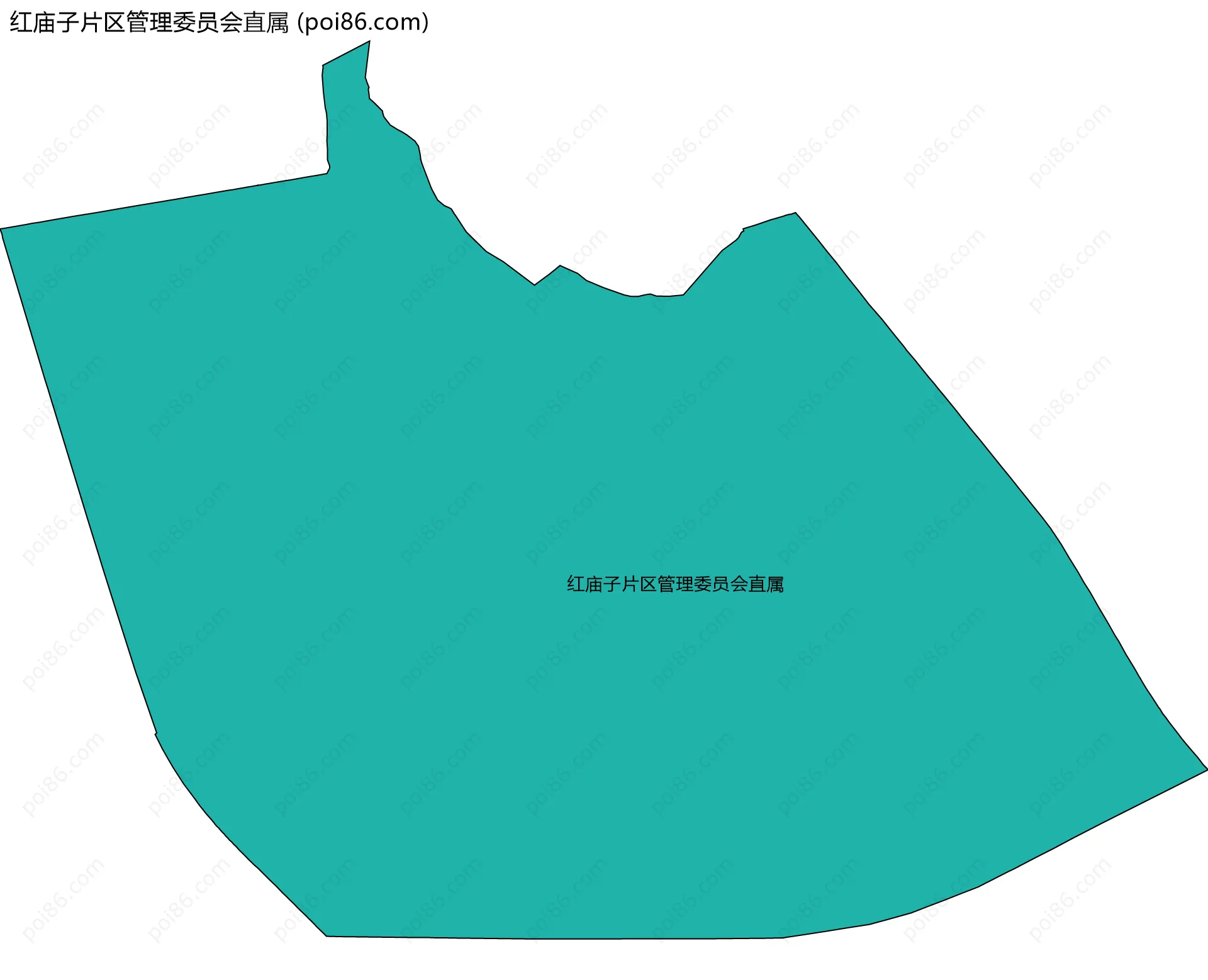 红庙子片区管理委员会直属边界地图