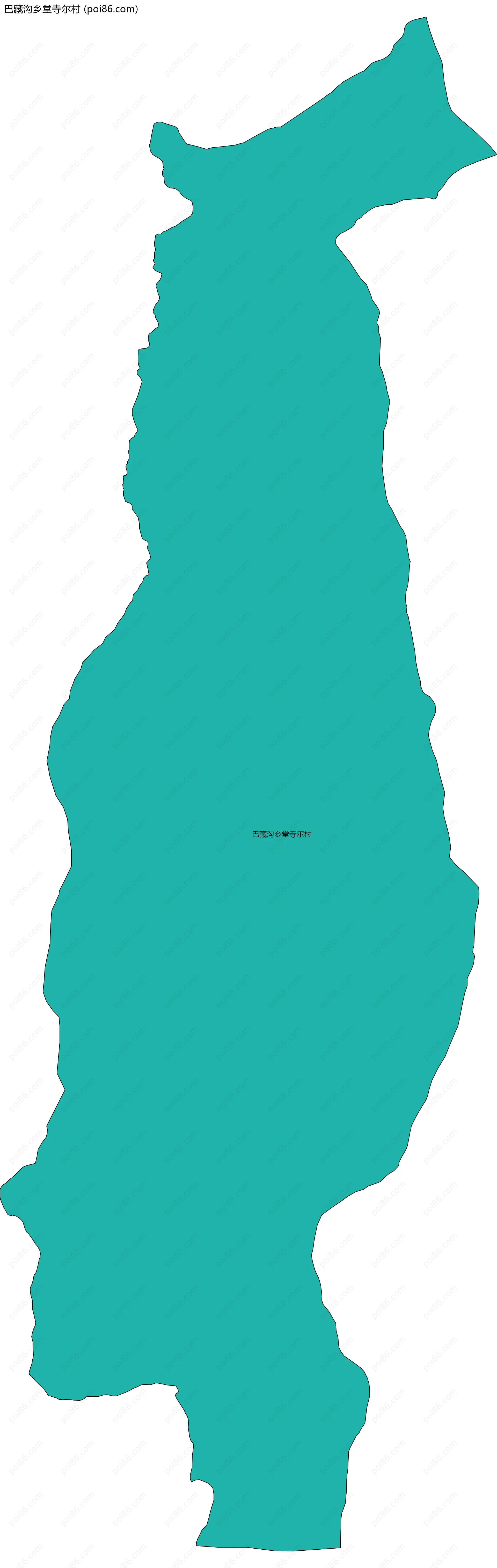 巴藏沟乡堂寺尔村边界地图