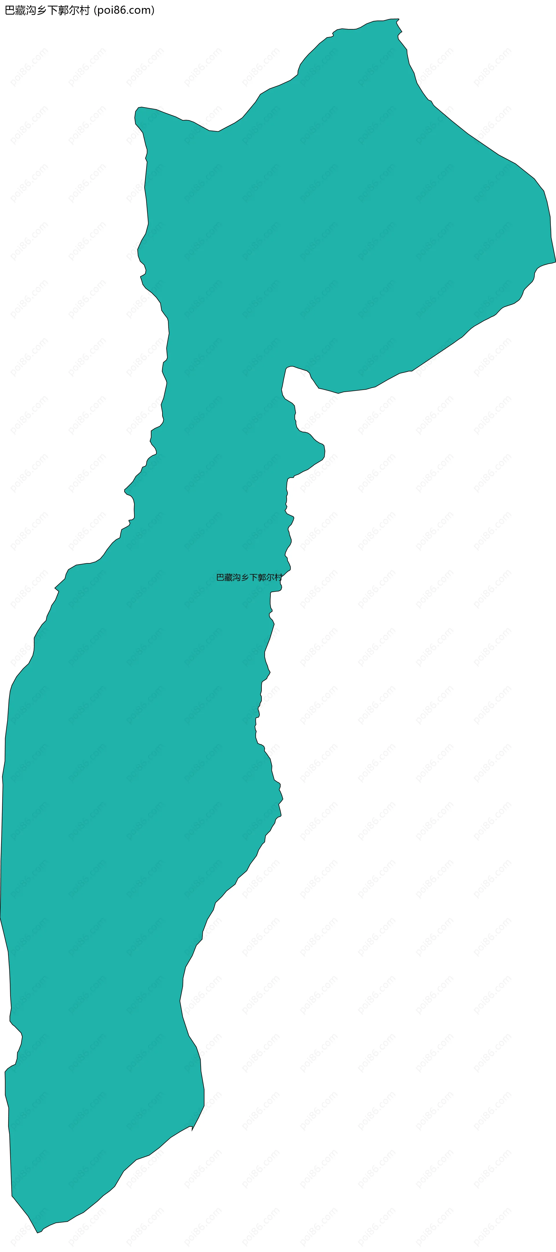 巴藏沟乡下郭尔村边界地图