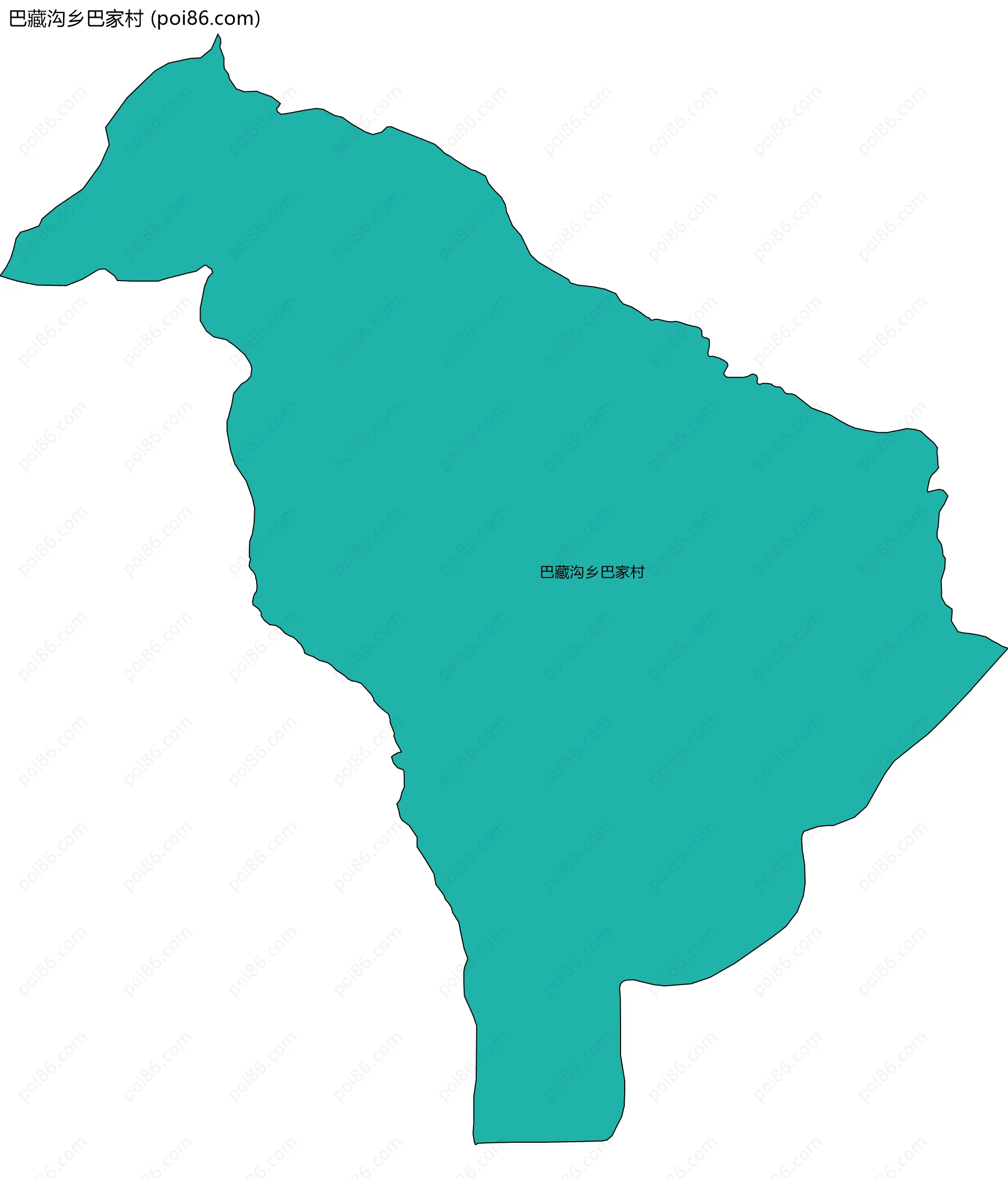 巴藏沟乡巴家村边界地图