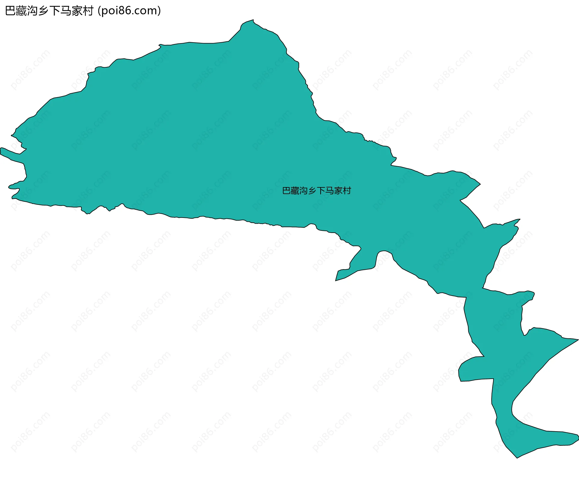 巴藏沟乡下马家村边界地图