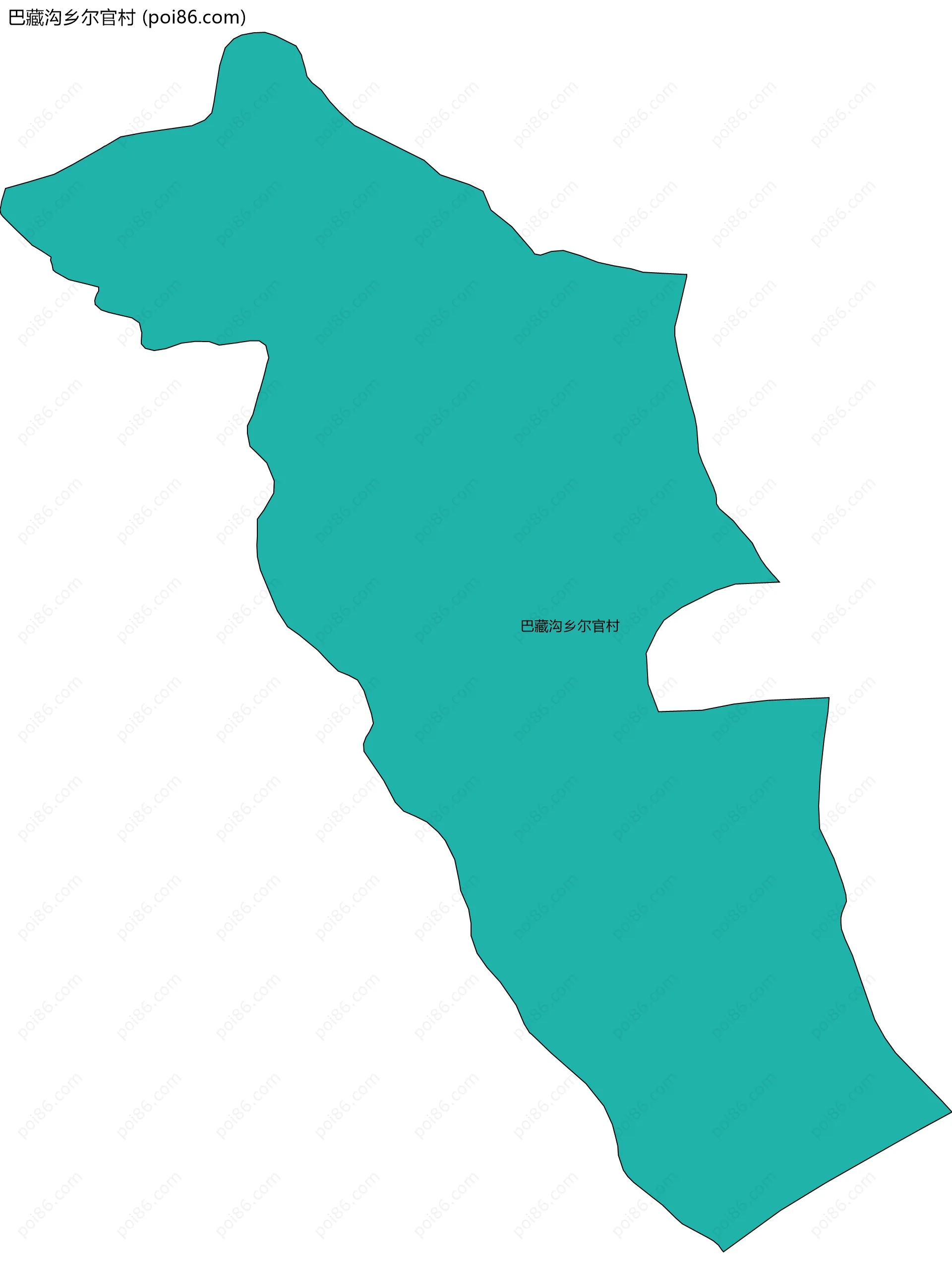 巴藏沟乡尔官村边界地图