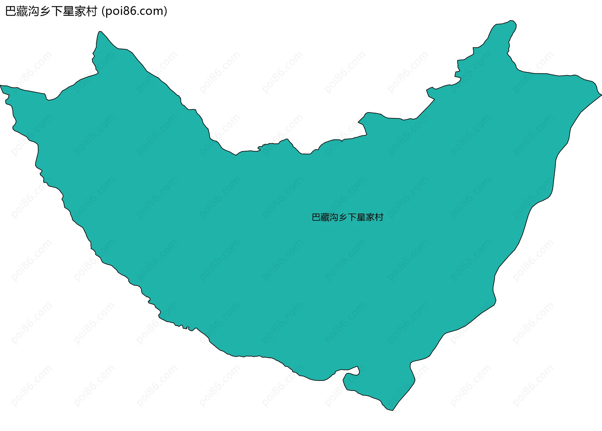 巴藏沟乡下星家村边界地图