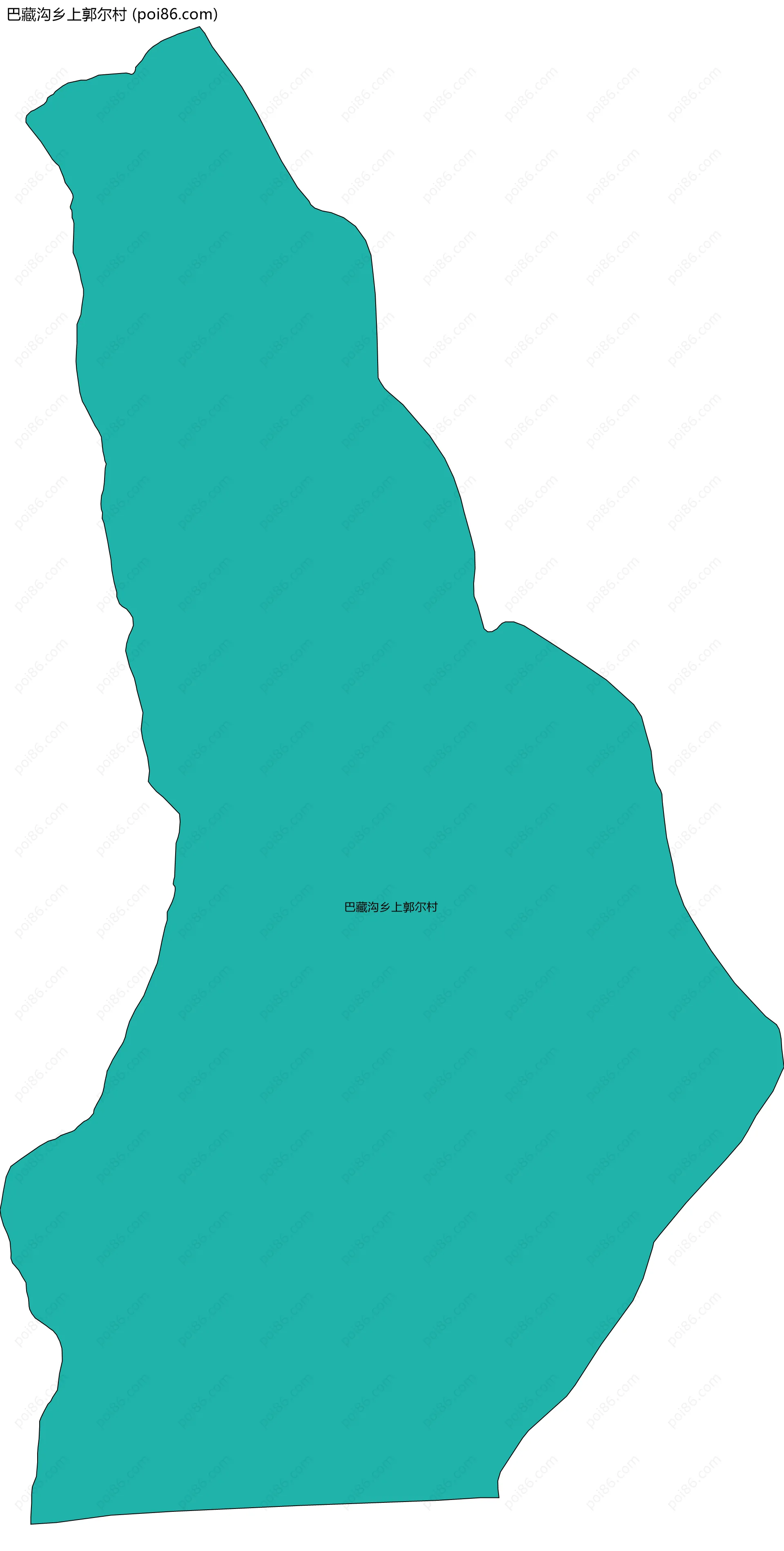 巴藏沟乡上郭尔村边界地图