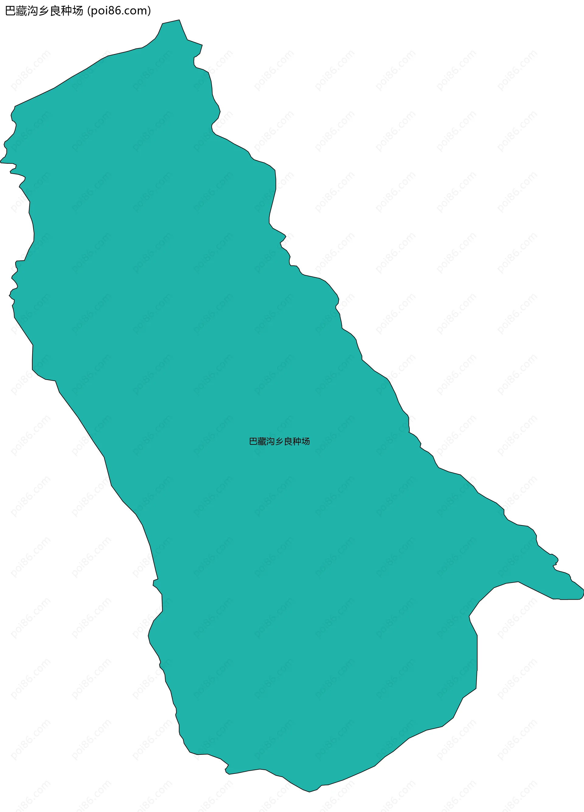 巴藏沟乡良种场边界地图