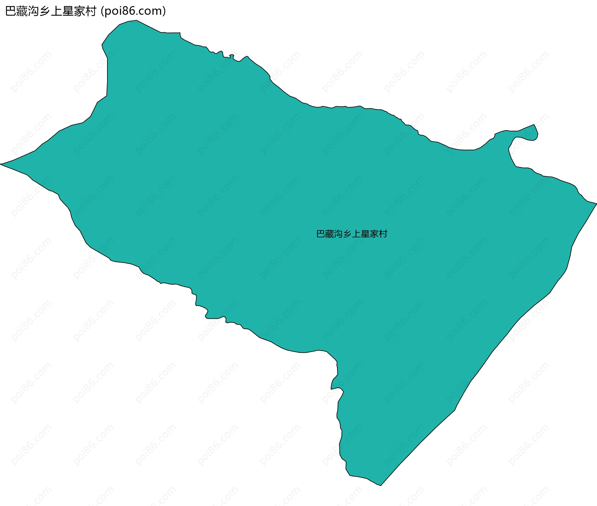 巴藏沟乡上星家村边界地图