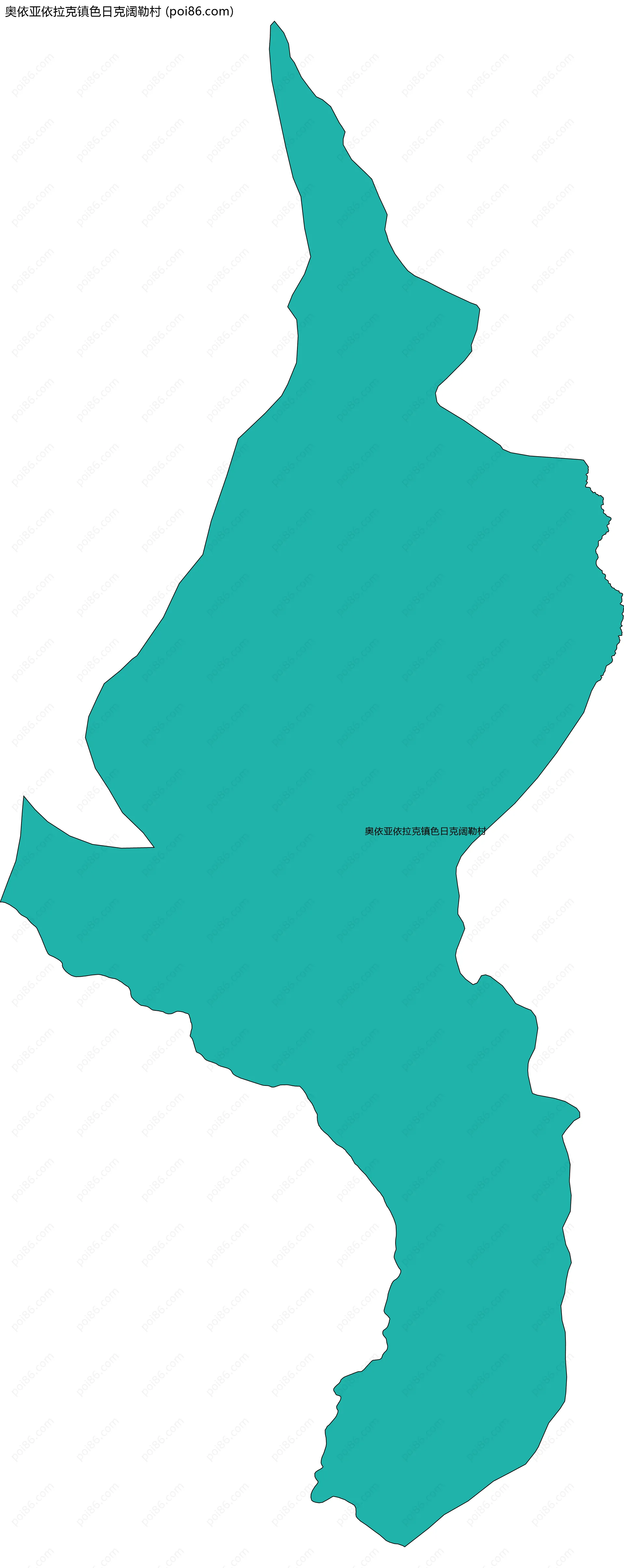 奥依亚依拉克镇色日克阔勒村边界地图