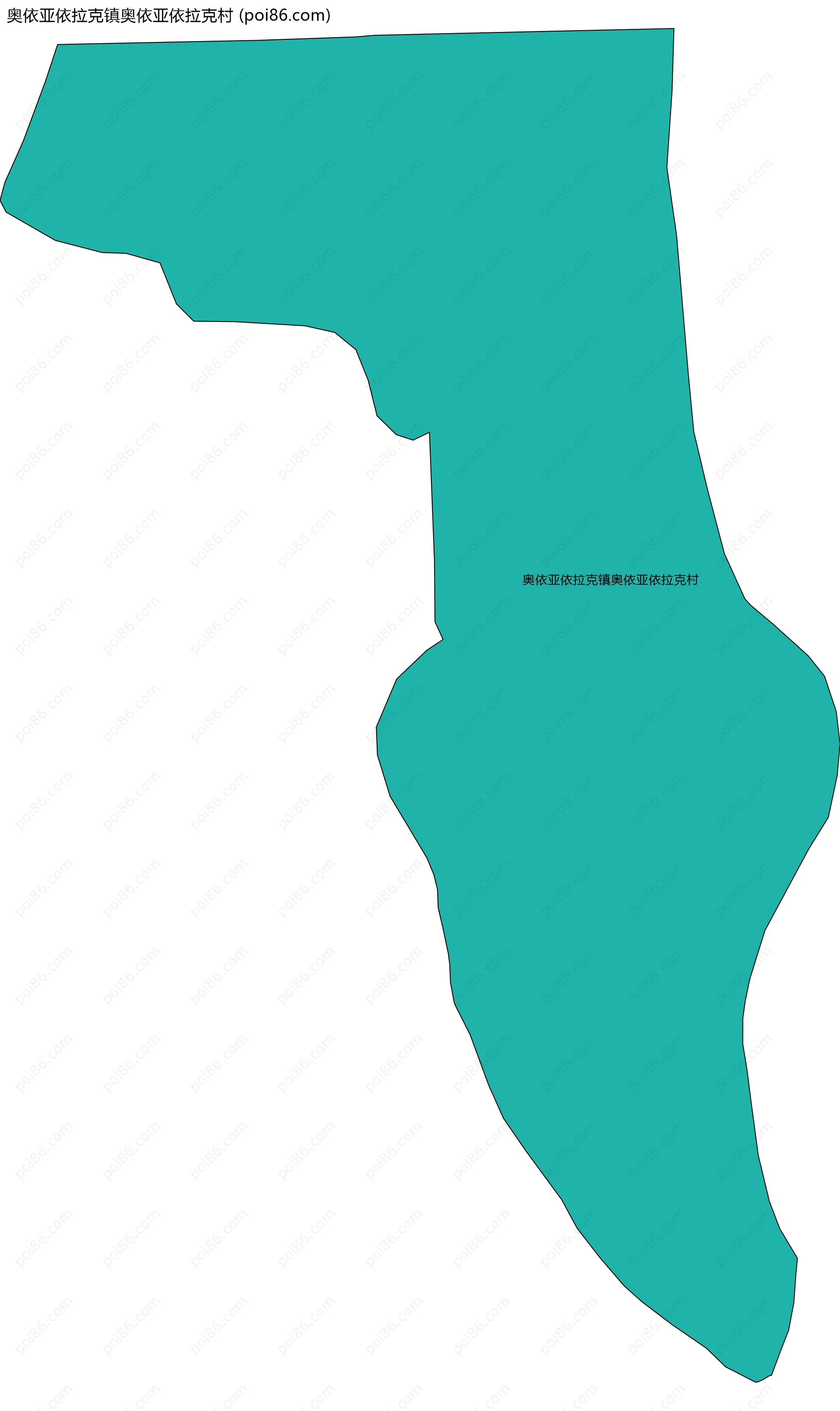 奥依亚依拉克镇奥依亚依拉克村边界地图