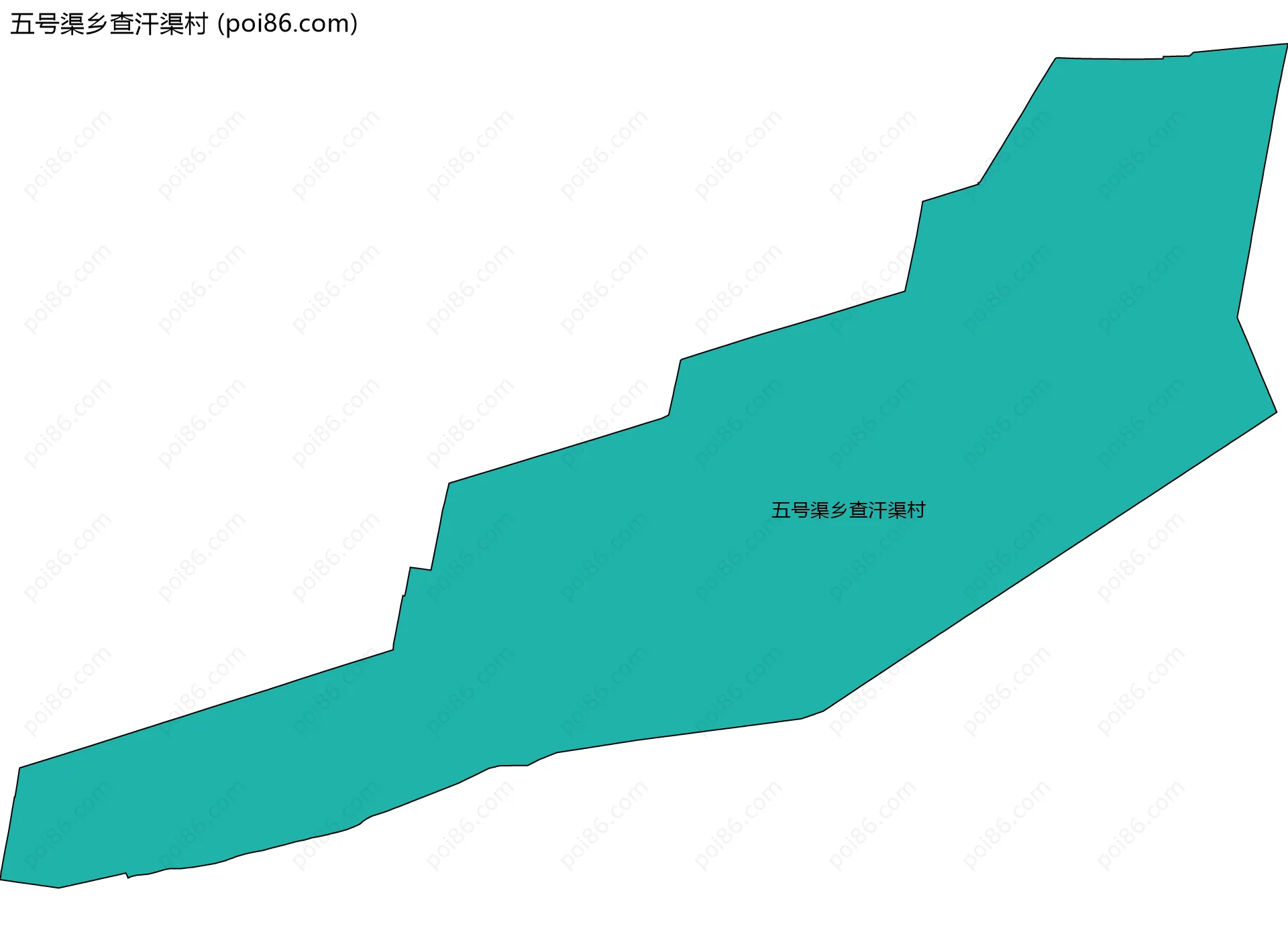 五号渠乡查汗渠村边界地图