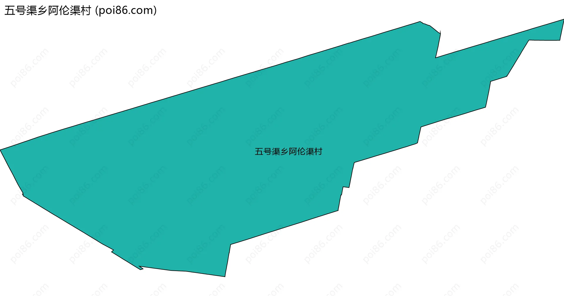 五号渠乡阿伦渠村边界地图