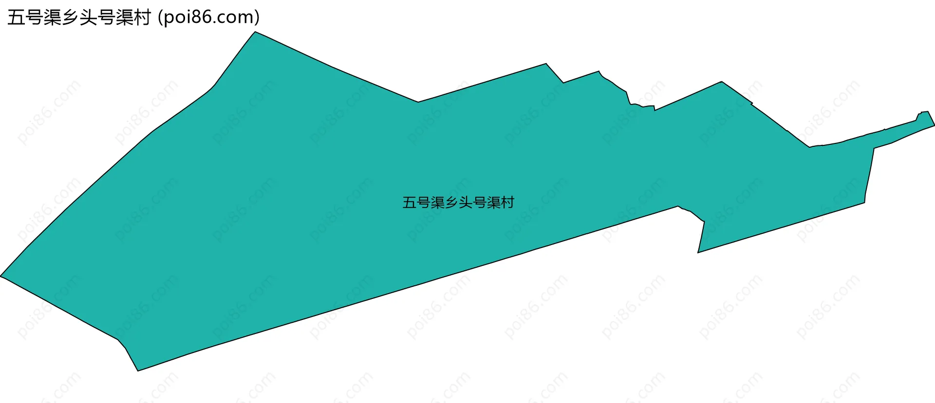 五号渠乡头号渠村边界地图