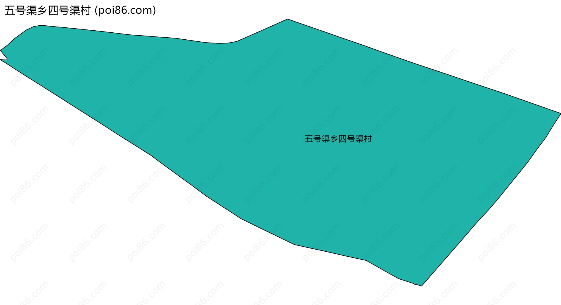 五号渠乡四号渠村边界地图