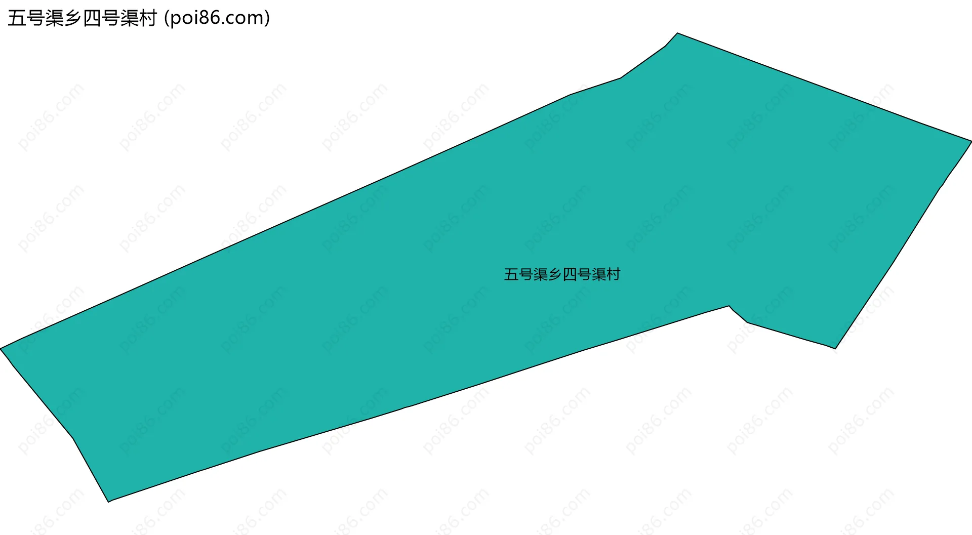 五号渠乡四号渠村边界地图