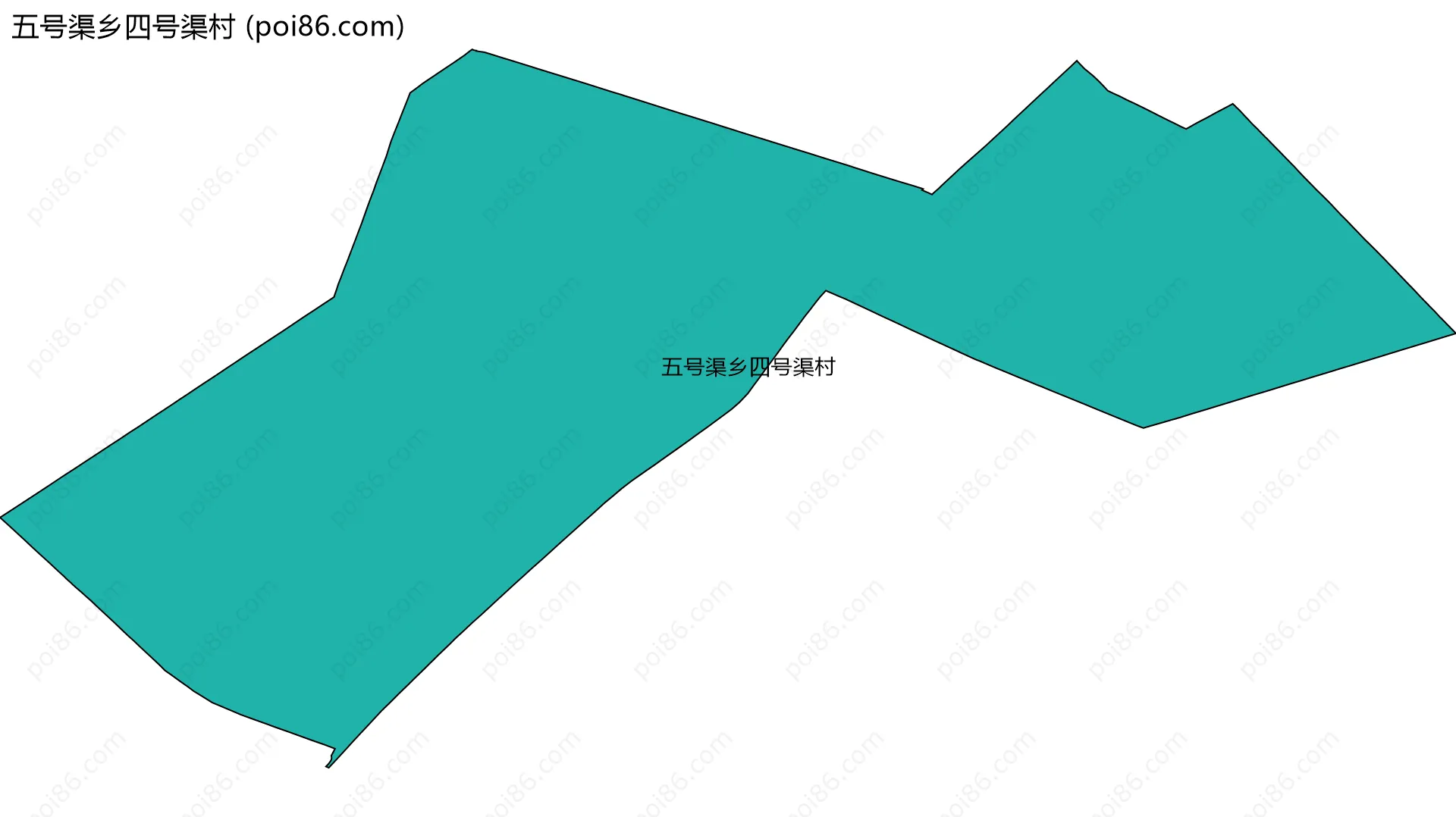 五号渠乡四号渠村边界地图