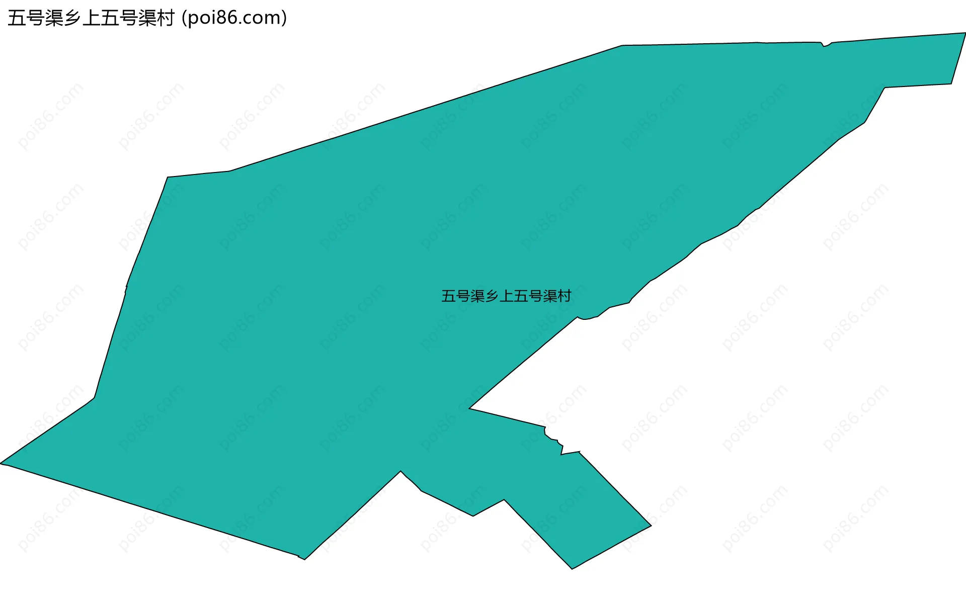五号渠乡上五号渠村边界地图