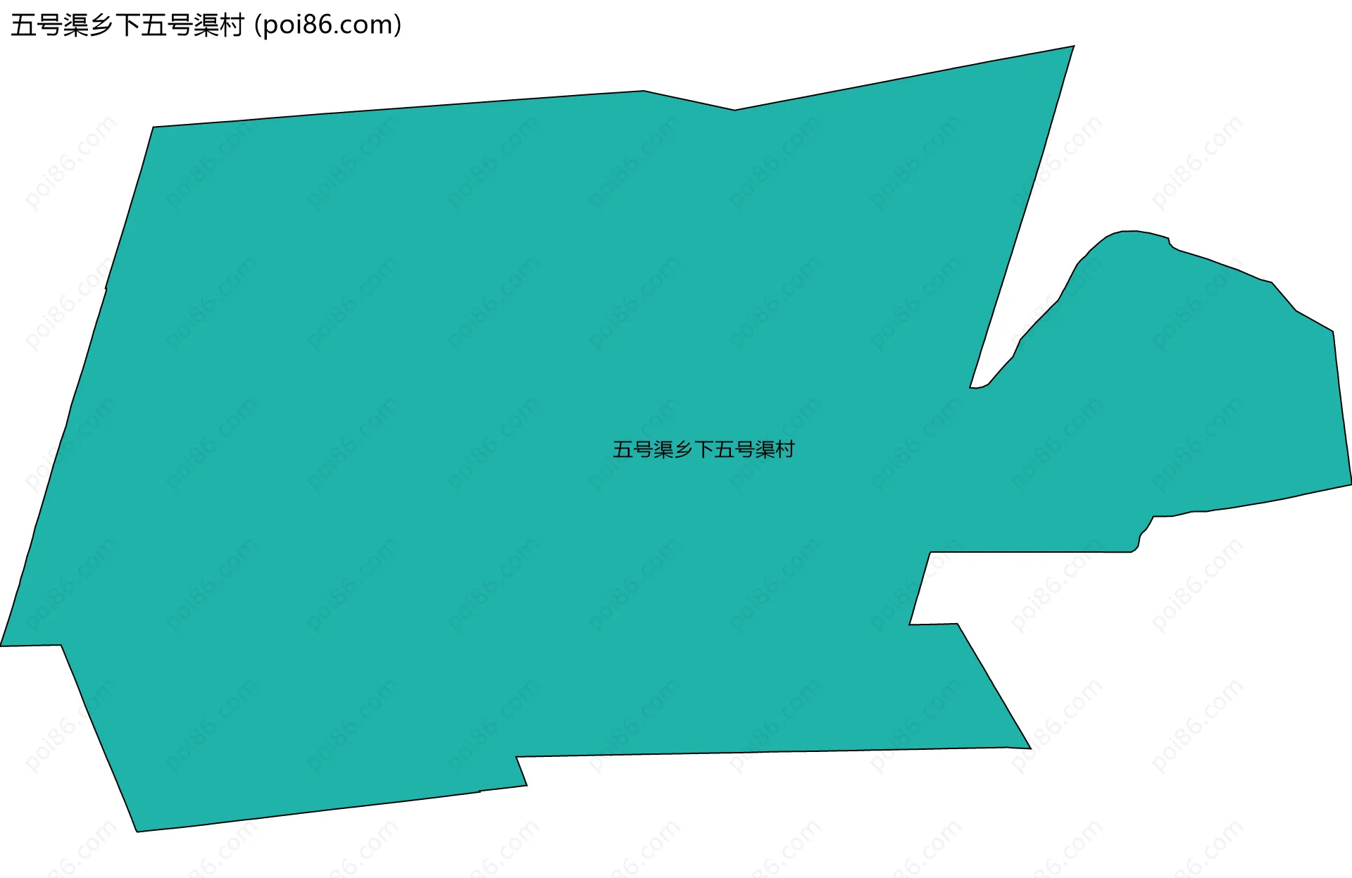 五号渠乡下五号渠村边界地图