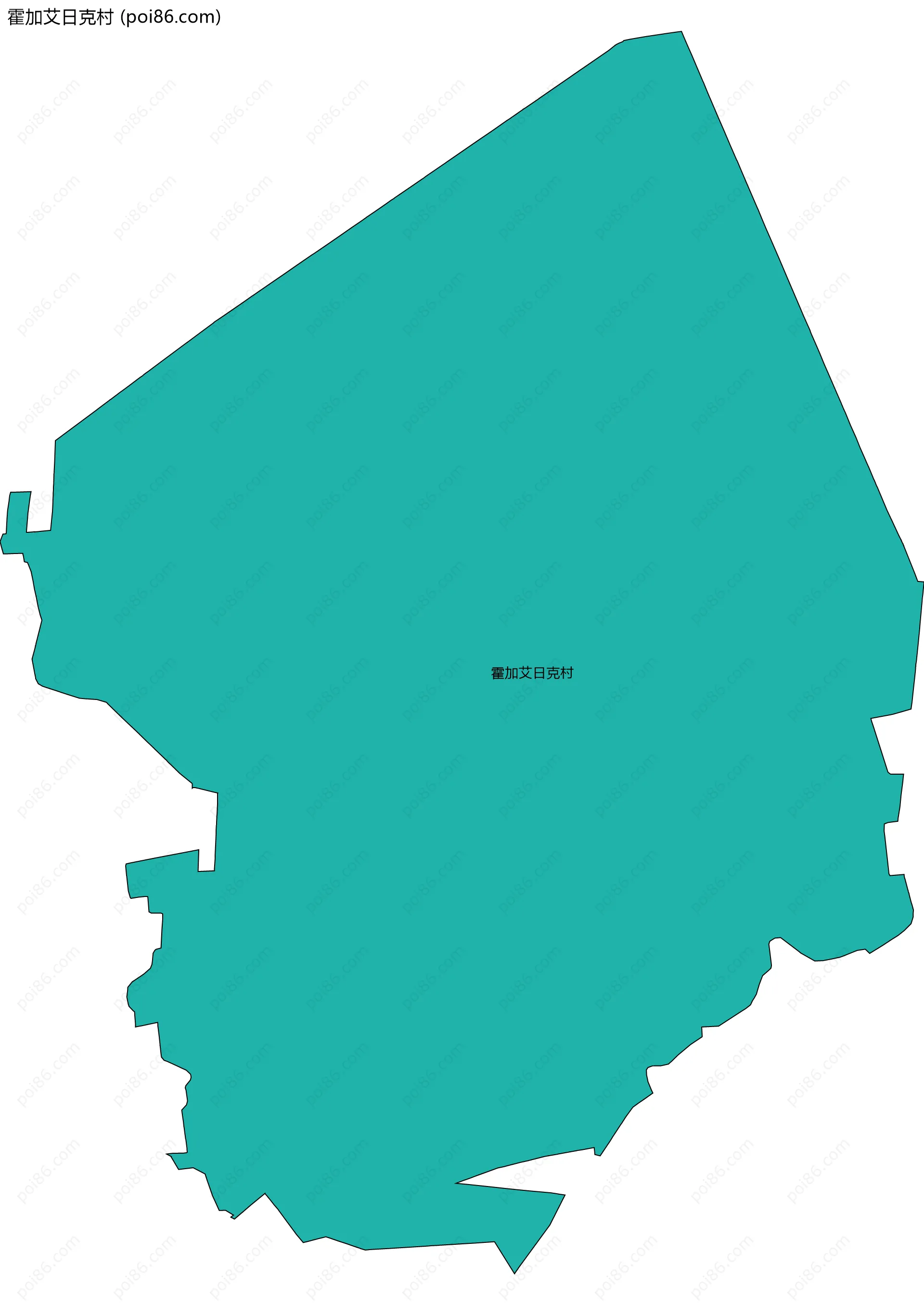 霍加艾日克村边界地图