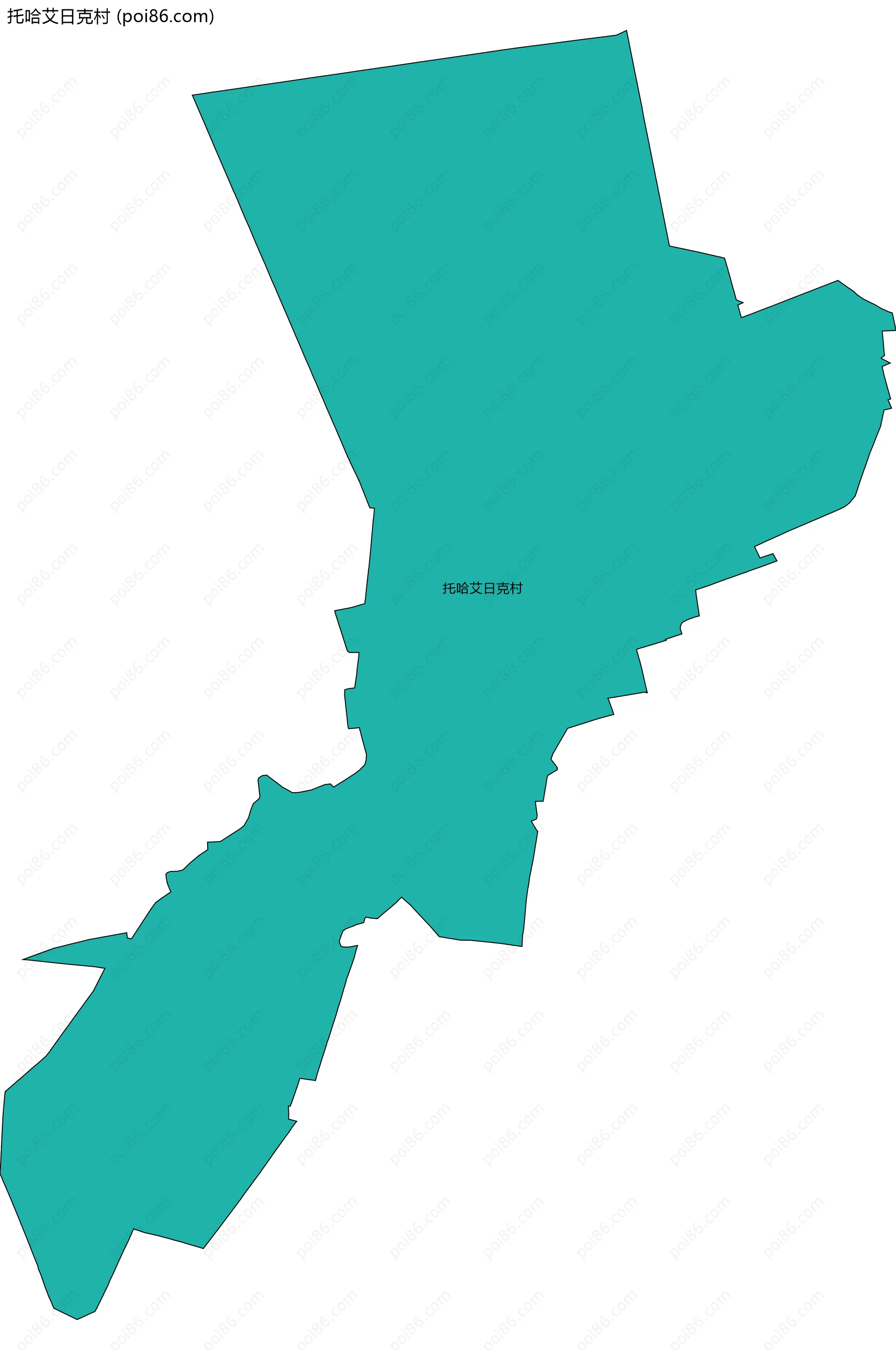 托哈艾日克村边界地图