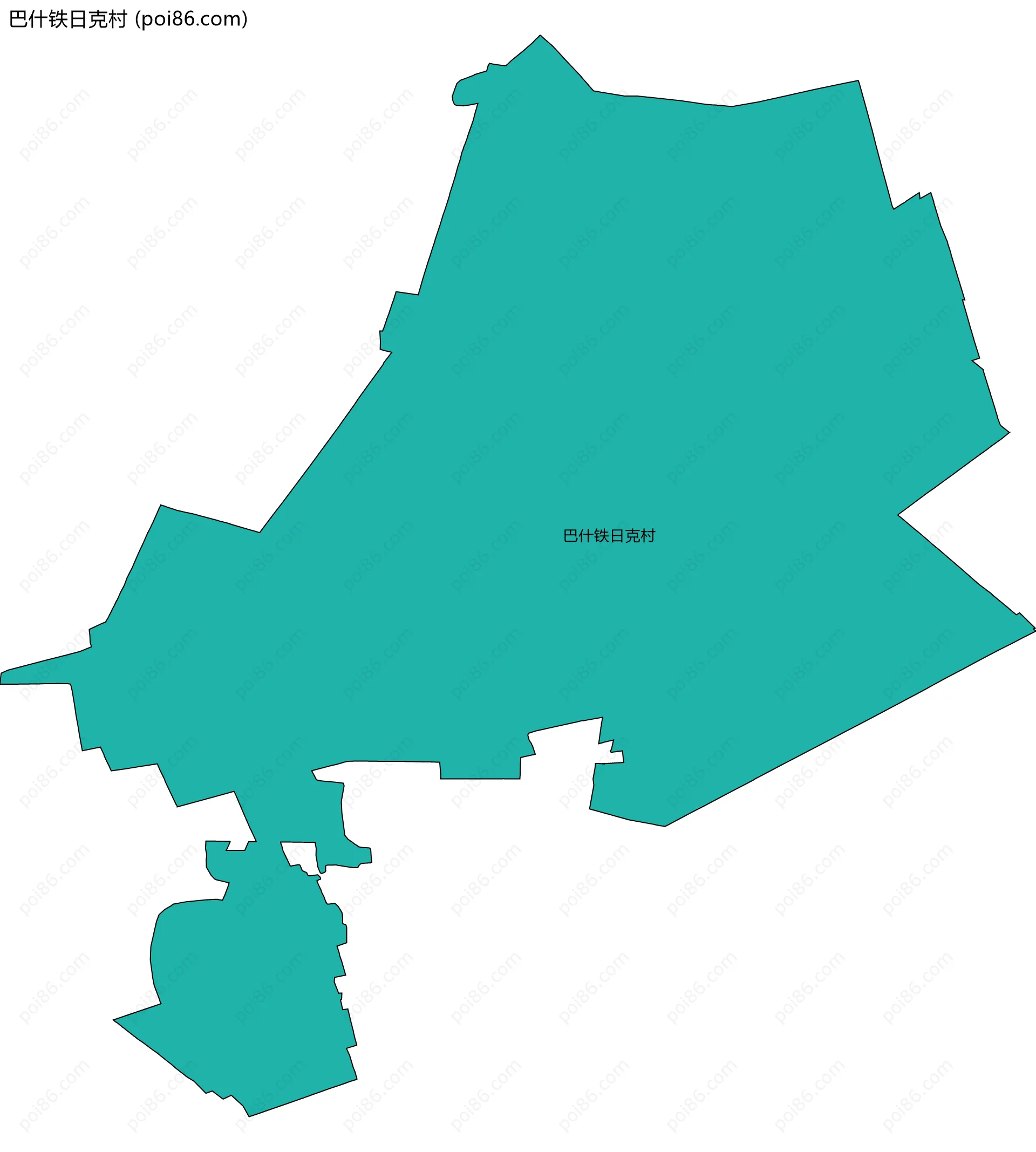 巴什铁日克村边界地图