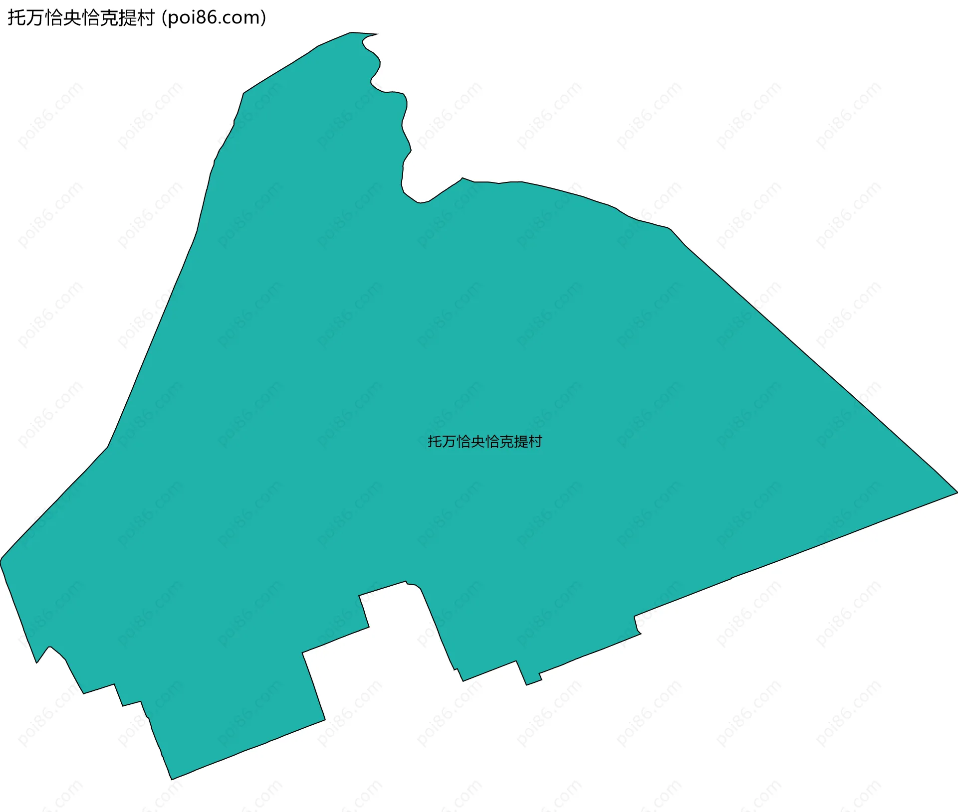 托万恰央恰克提村边界地图