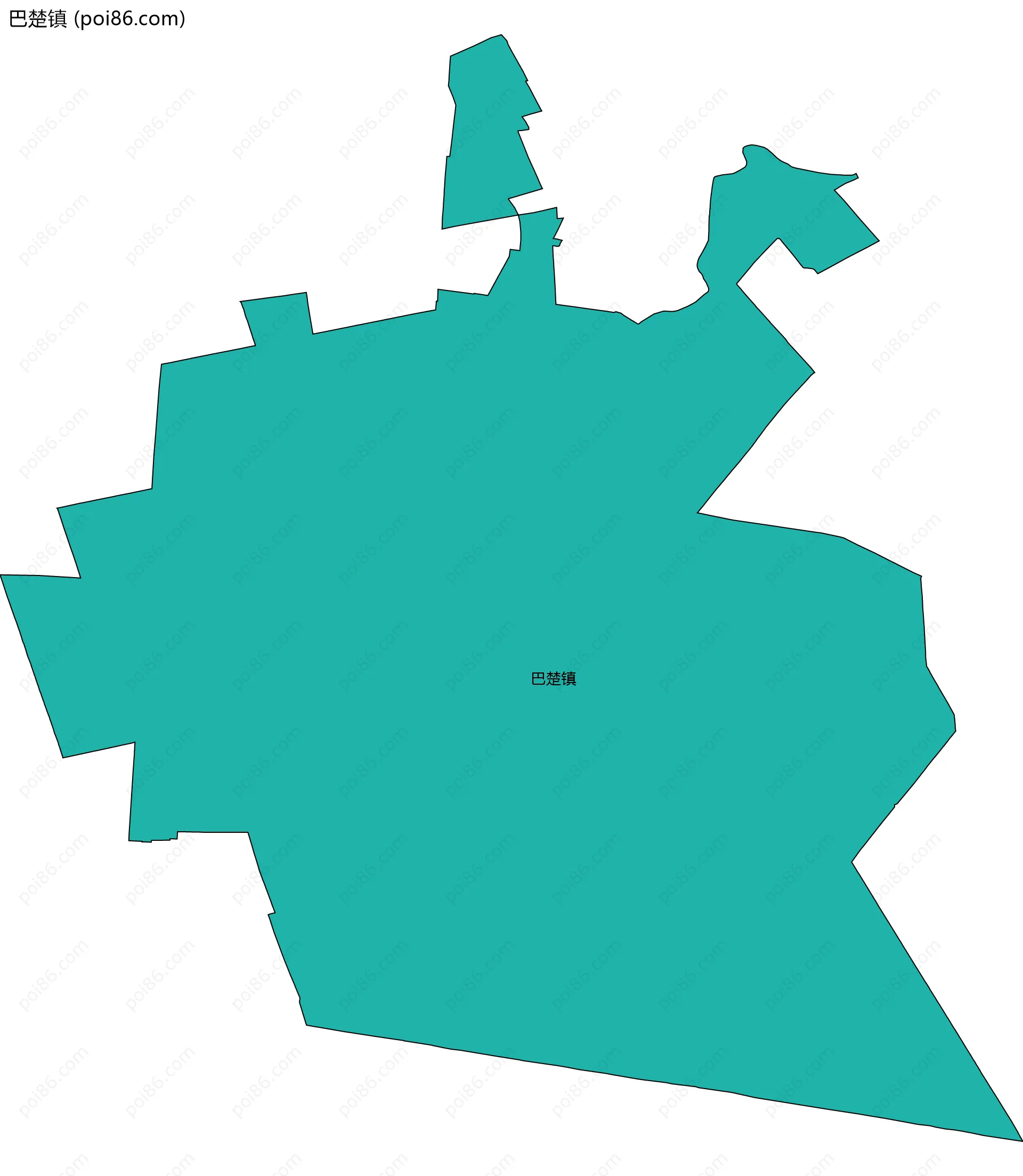 巴楚镇边界地图