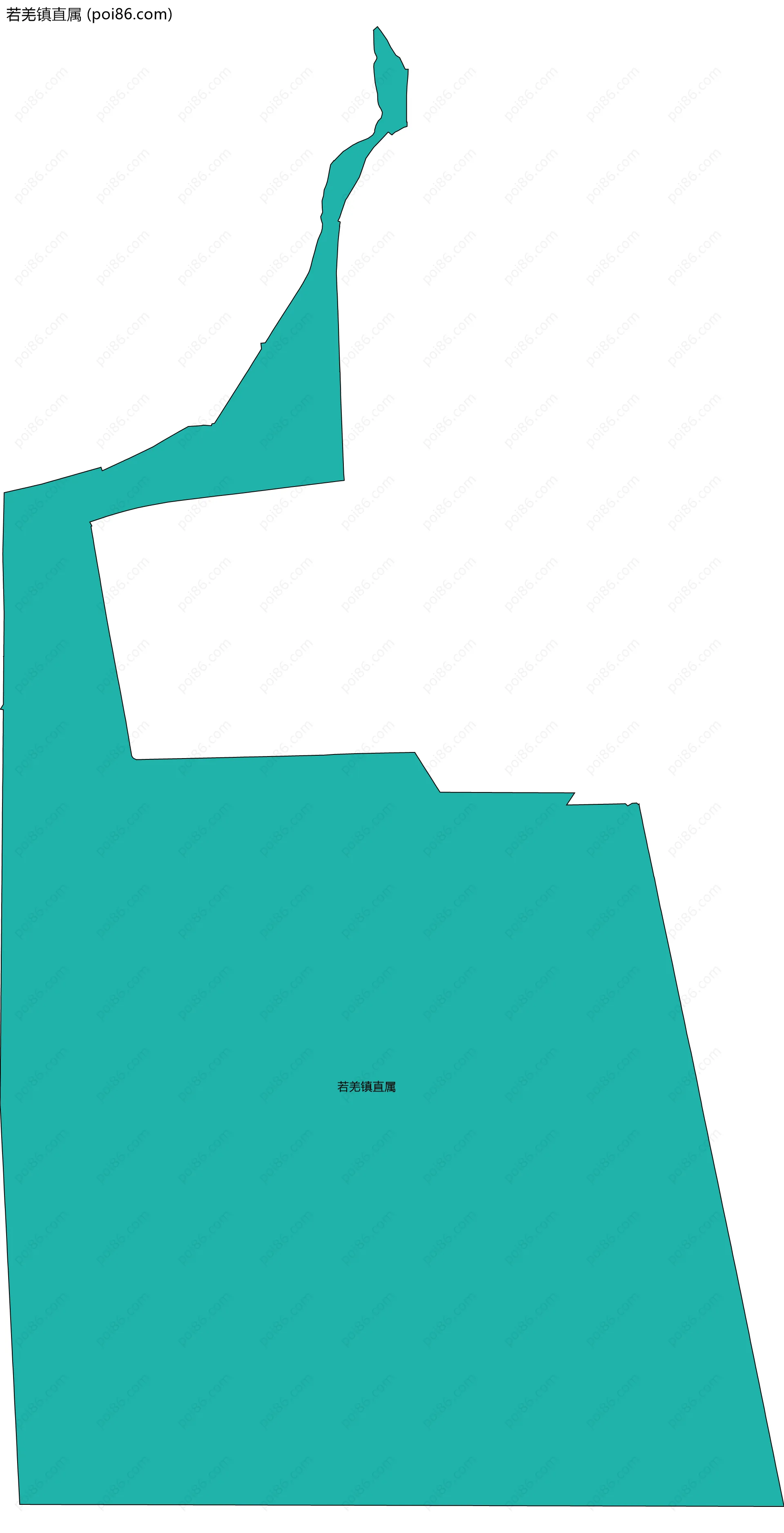若羌镇直属边界地图