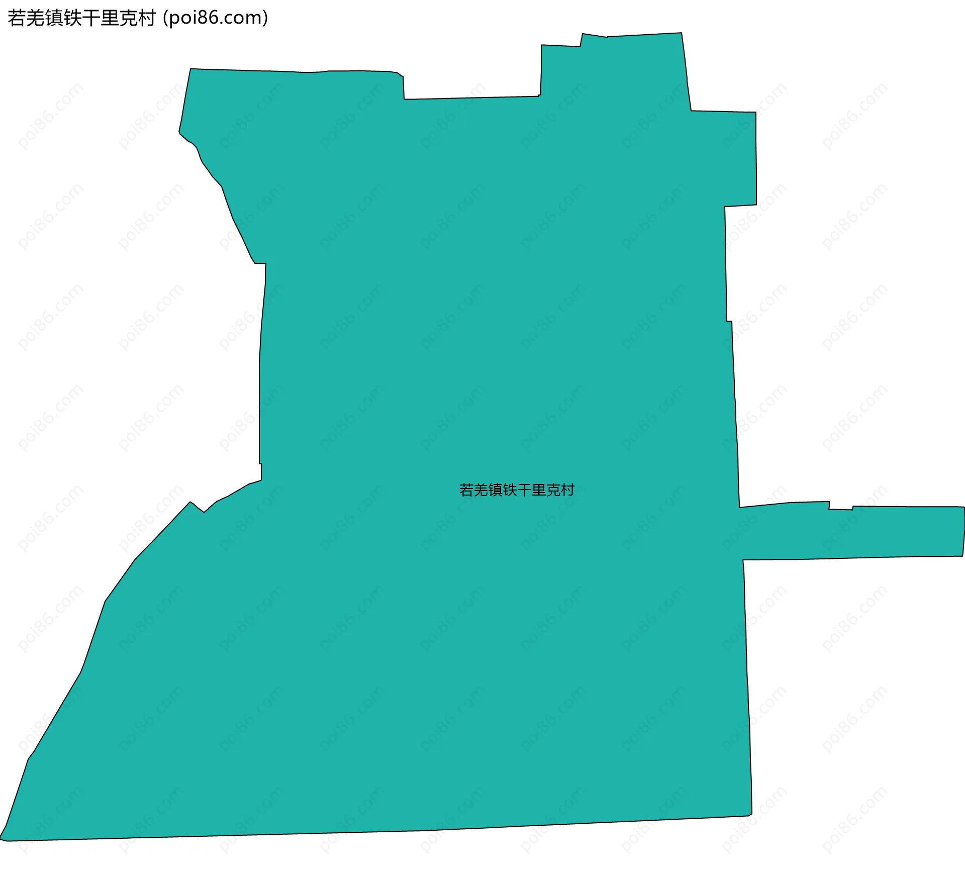 若羌镇铁干里克村边界地图