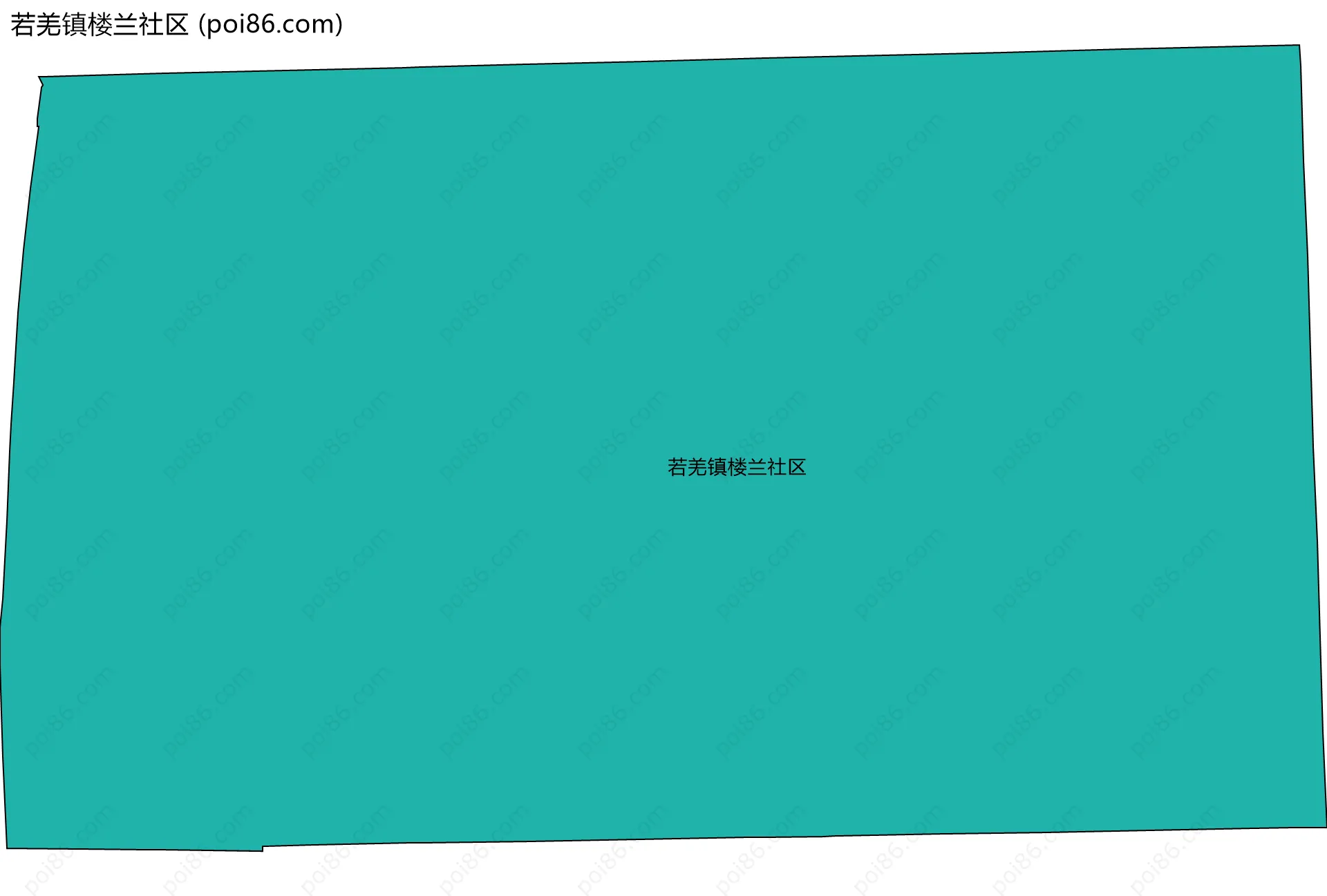 若羌镇楼兰社区边界地图