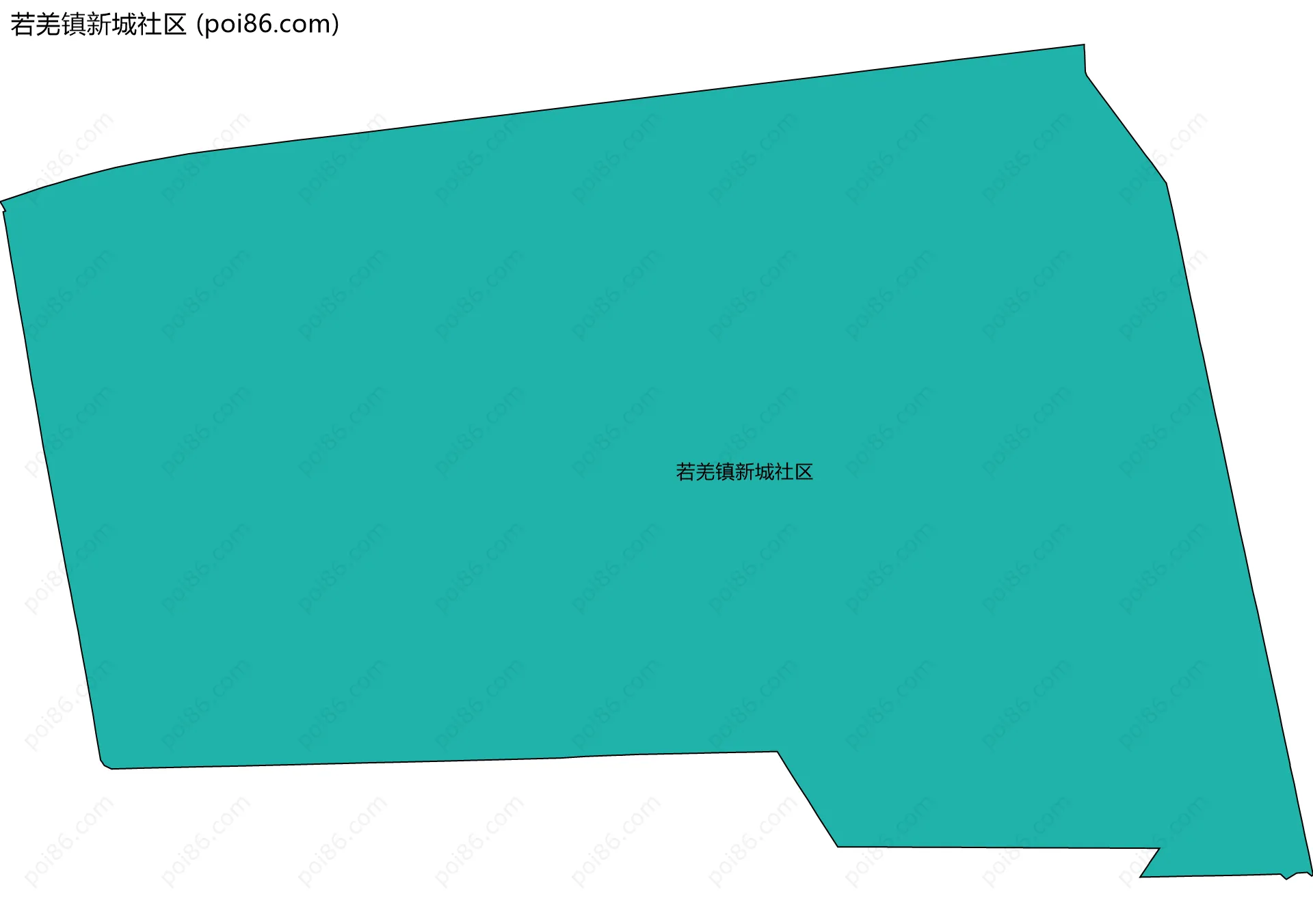 若羌镇新城社区边界地图