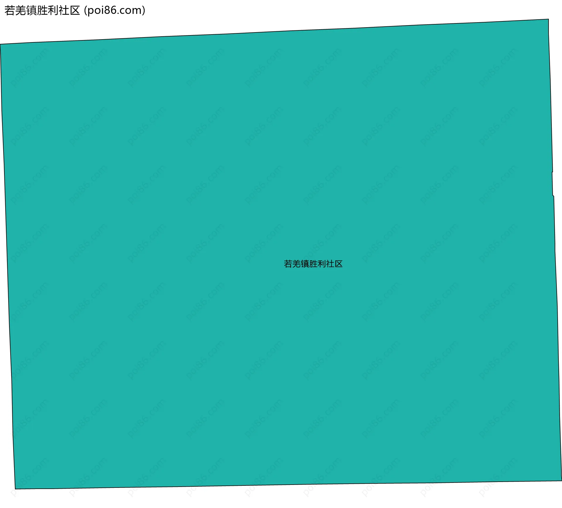 若羌镇胜利社区边界地图