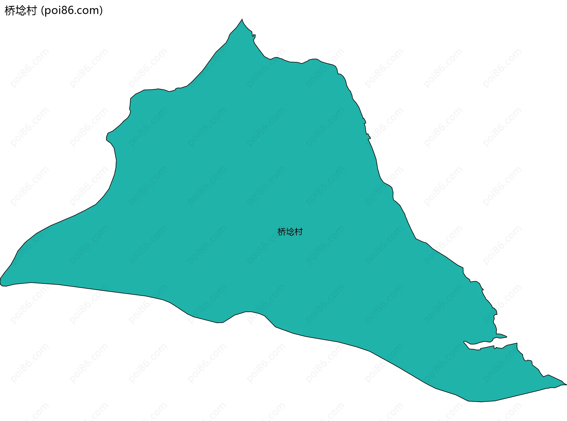 桥埝村边界地图