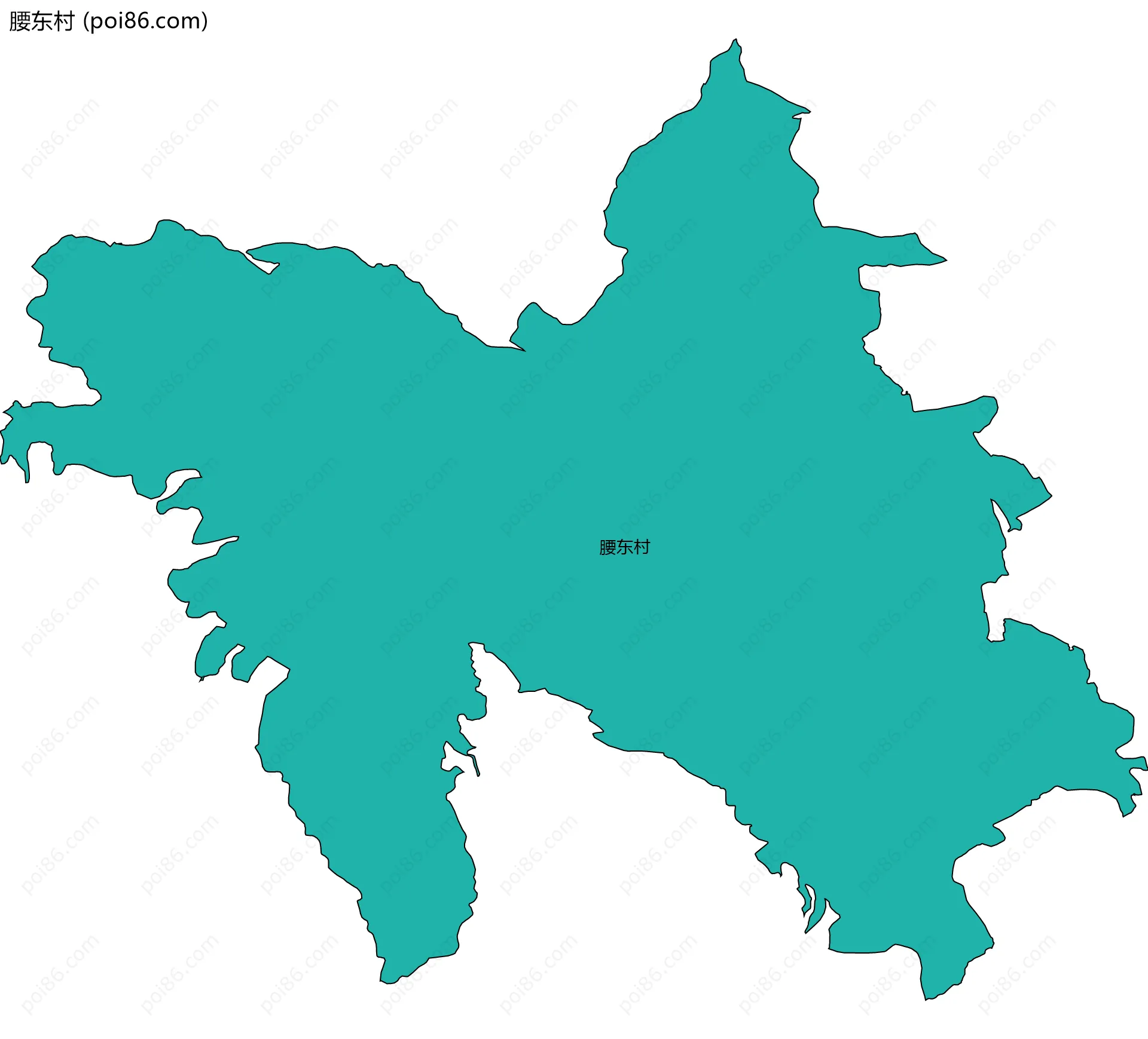 腰东村边界地图