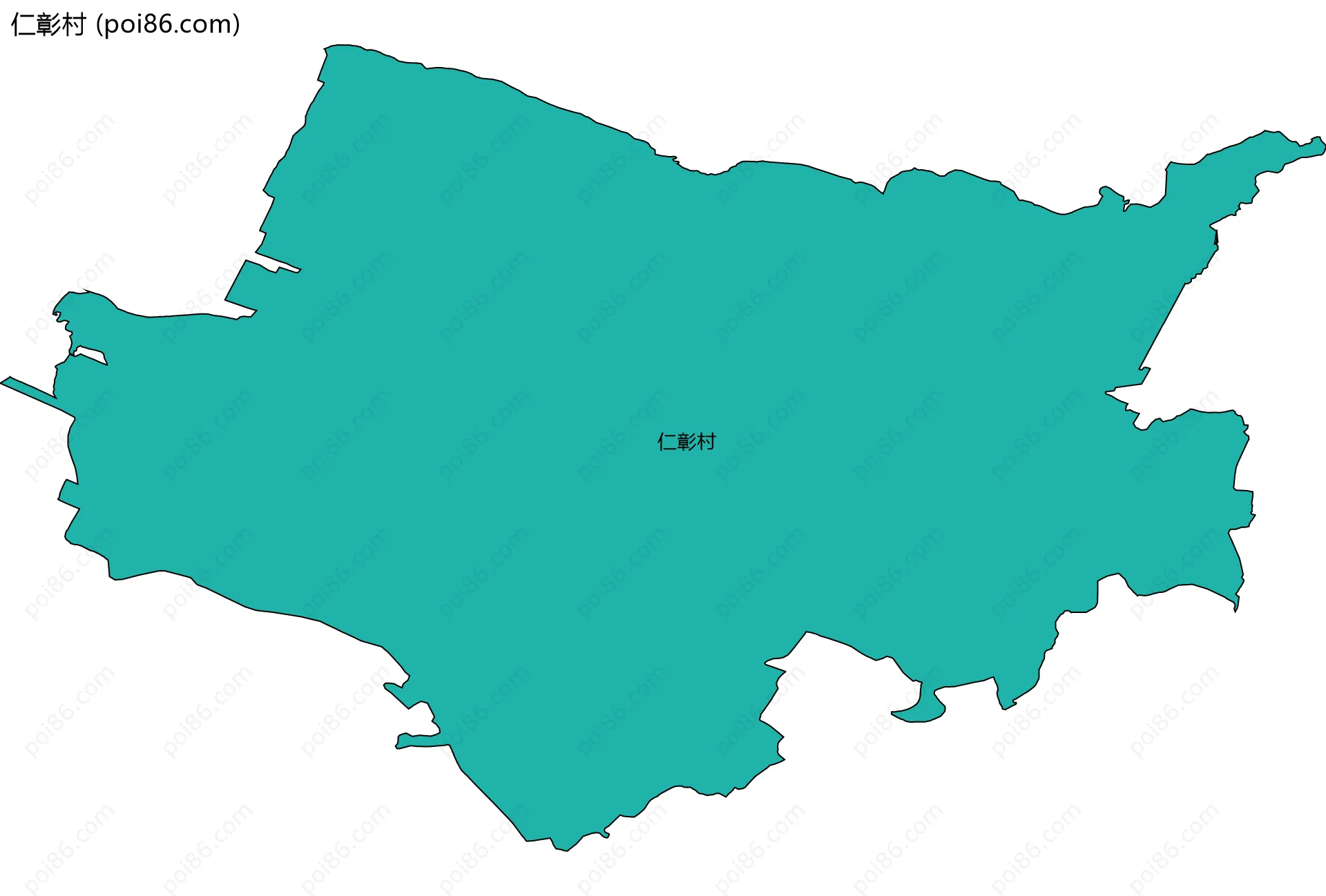 仁彰村边界地图