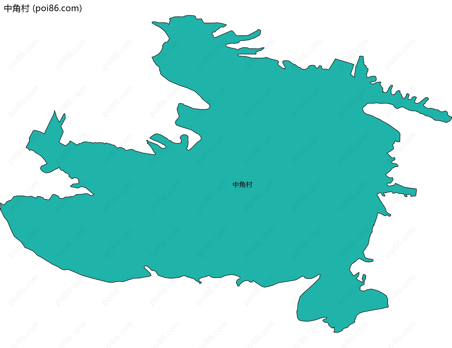 中角村边界地图