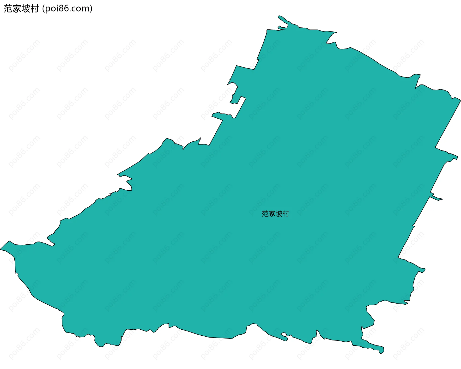 范家坡村边界地图