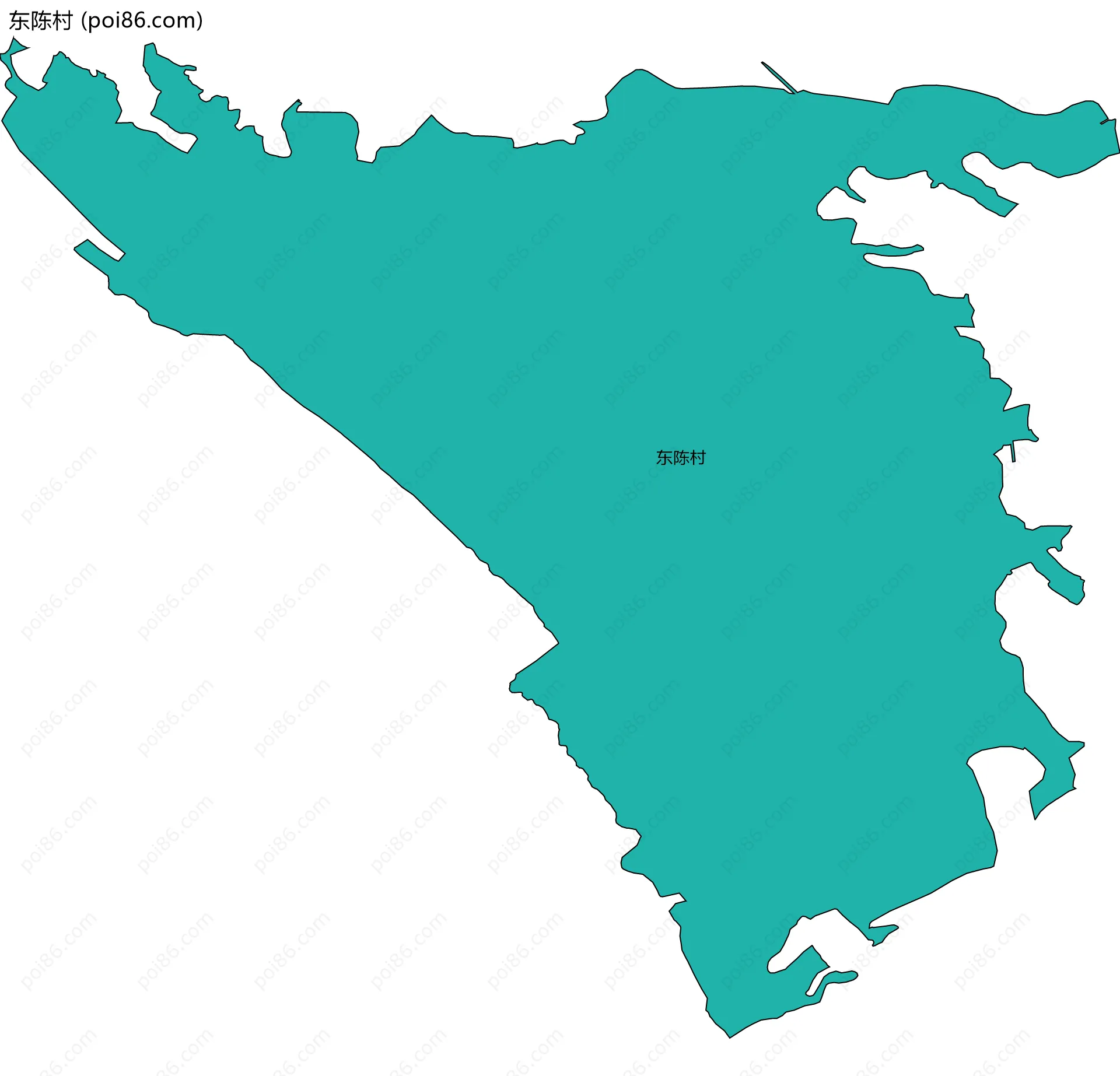 东陈村边界地图