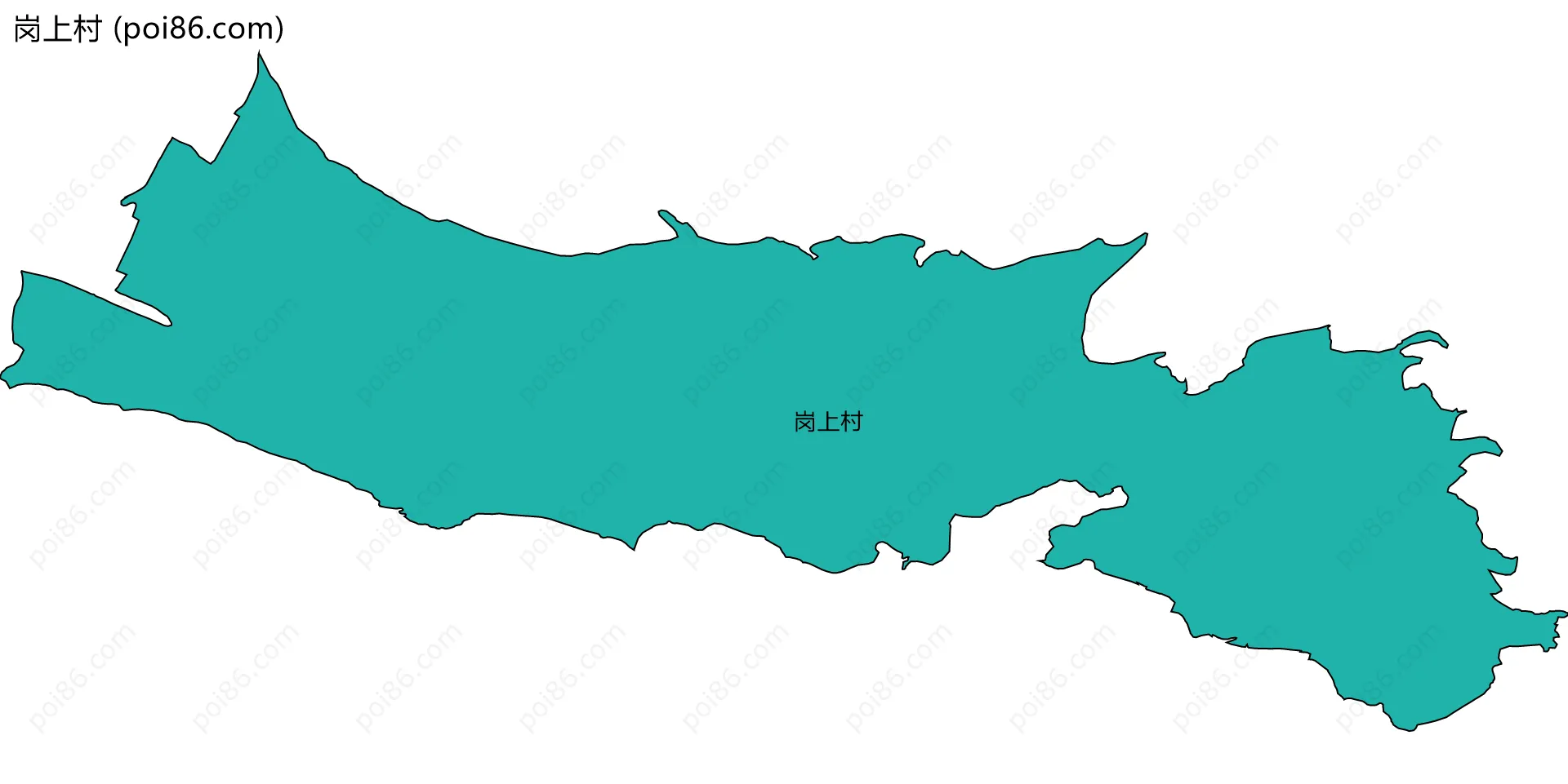 岗上村边界地图