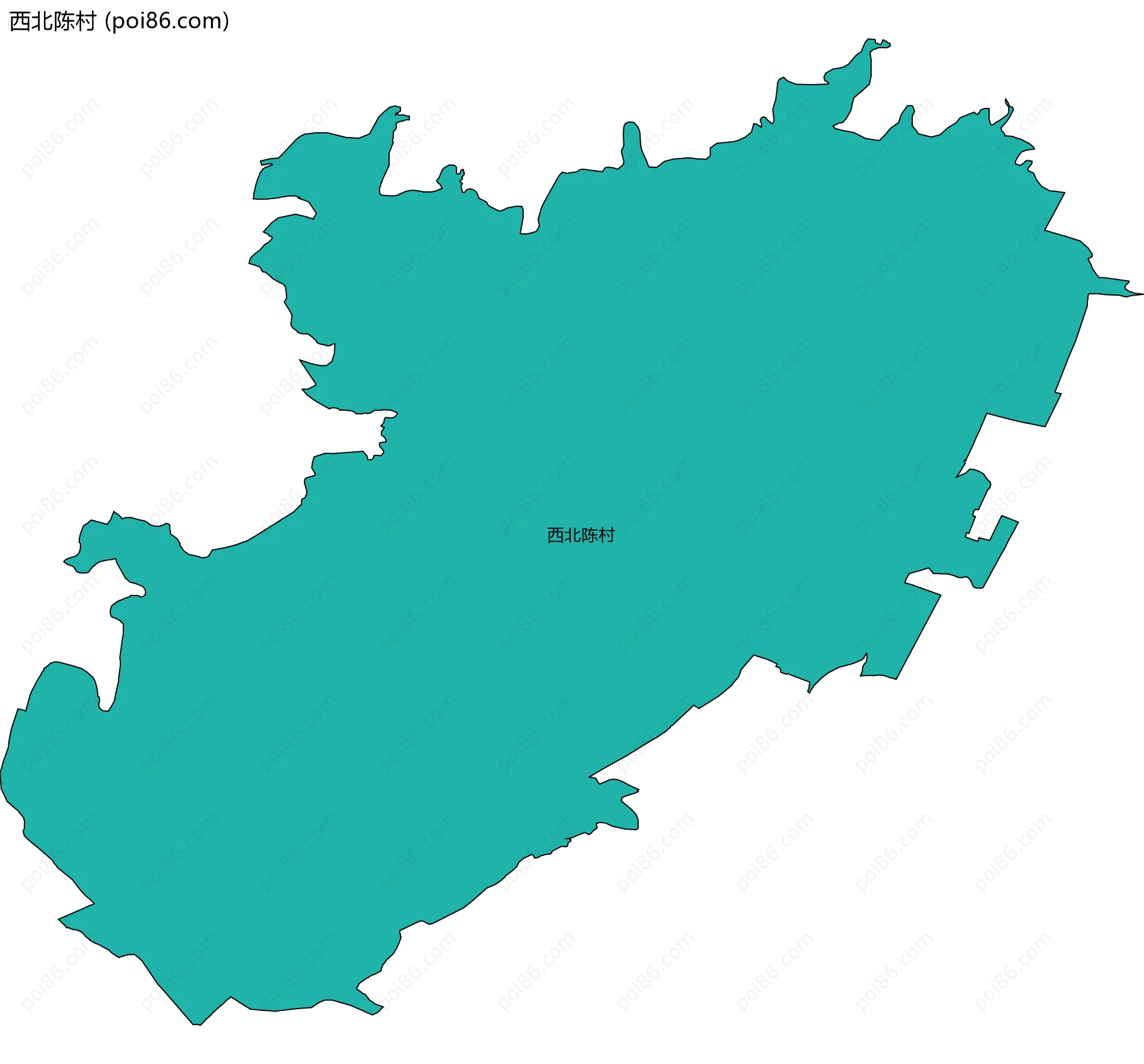 西北陈村边界地图