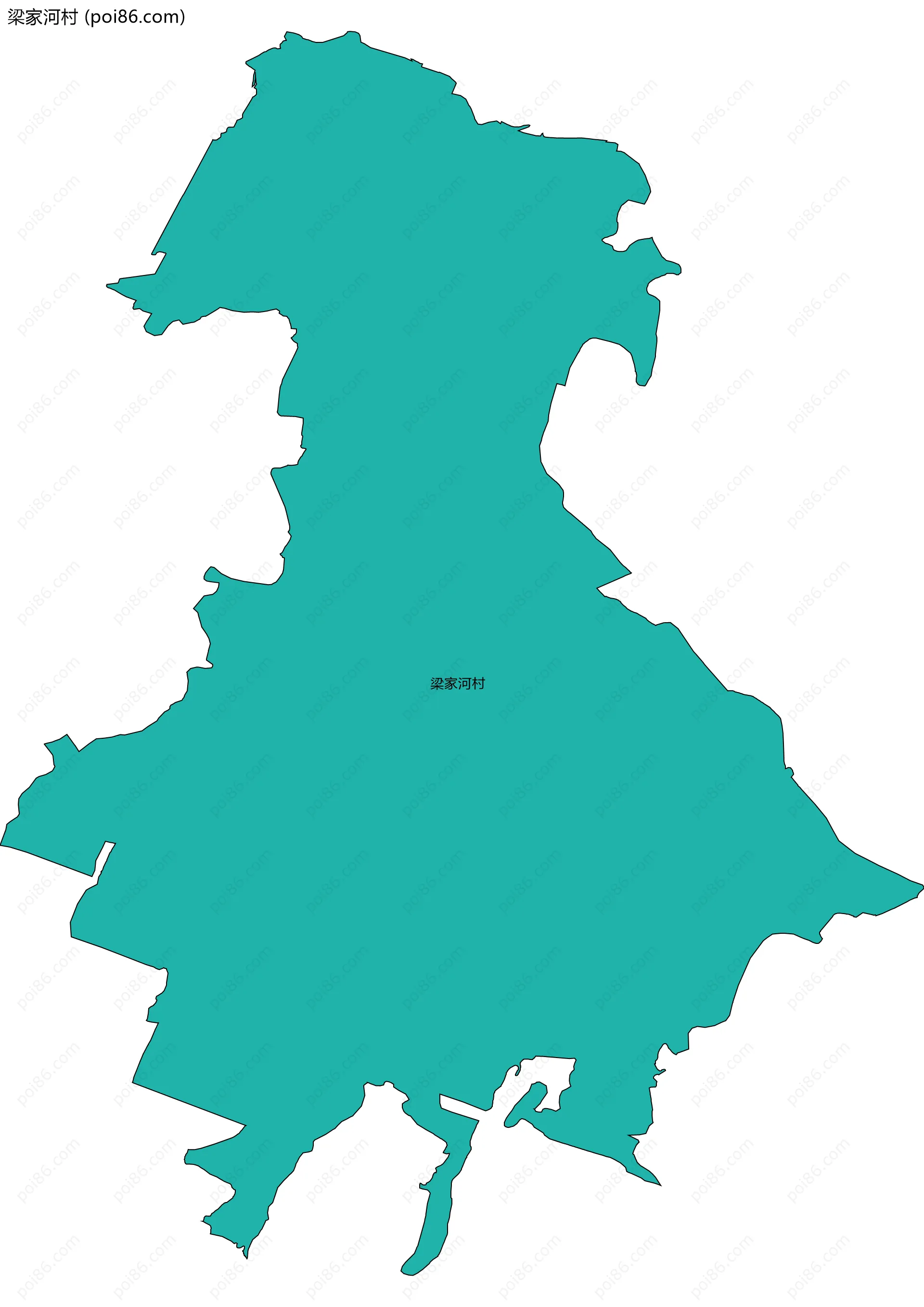 梁家河村边界地图