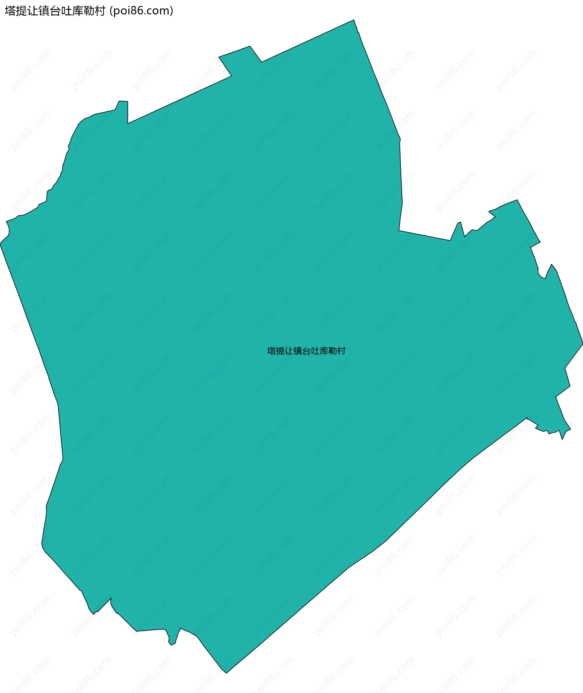 塔提让镇台吐库勒村边界地图