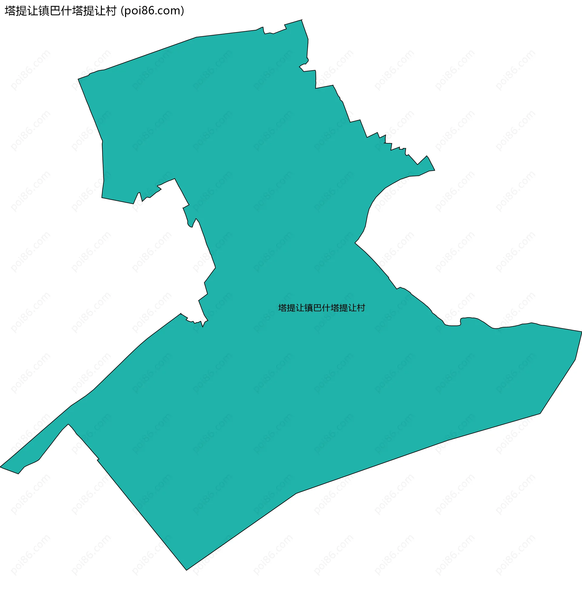 塔提让镇巴什塔提让村边界地图
